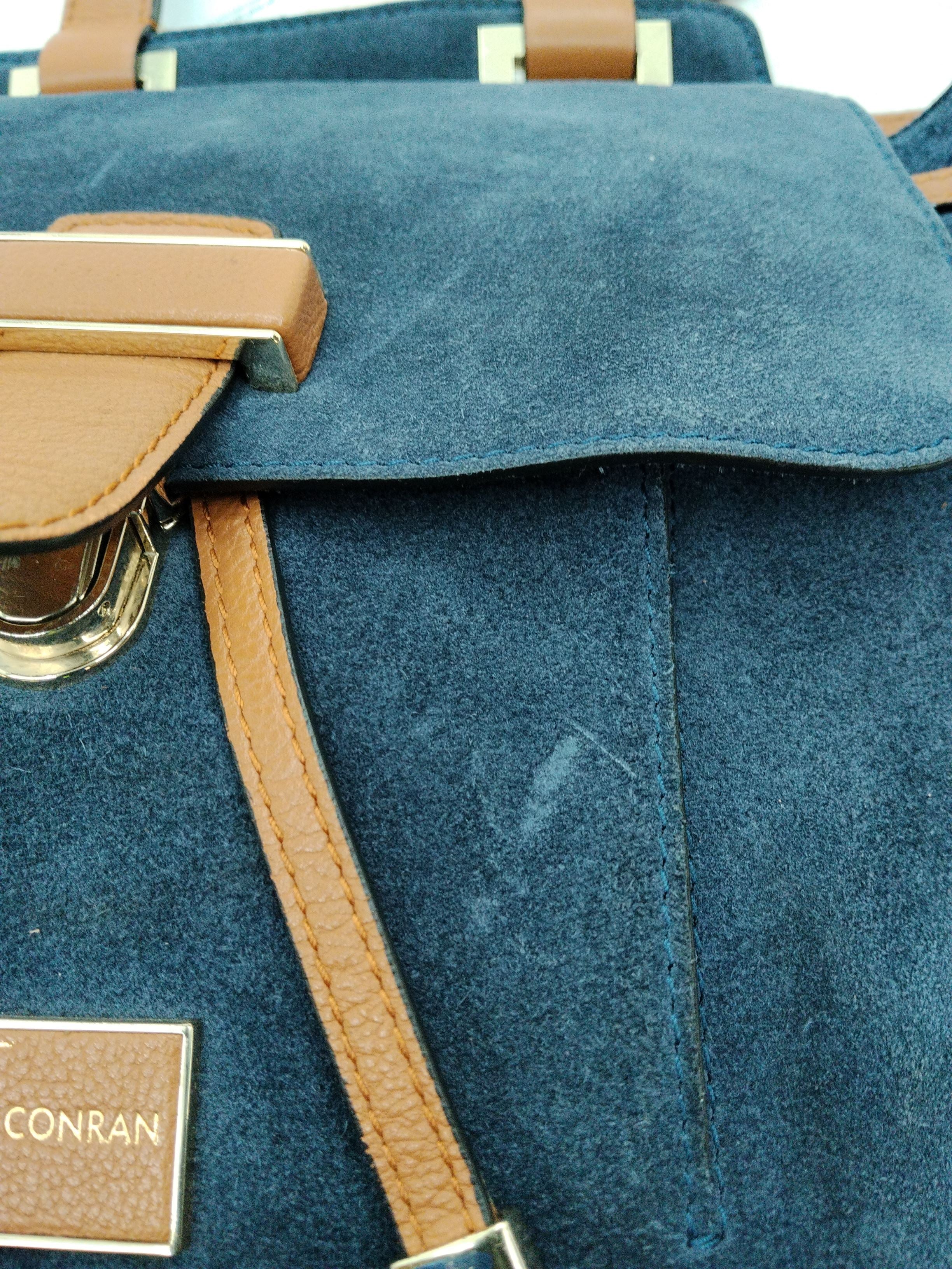 Jasper Conran Women's Bag Blue Leather with Polyester Backpack - Image 5