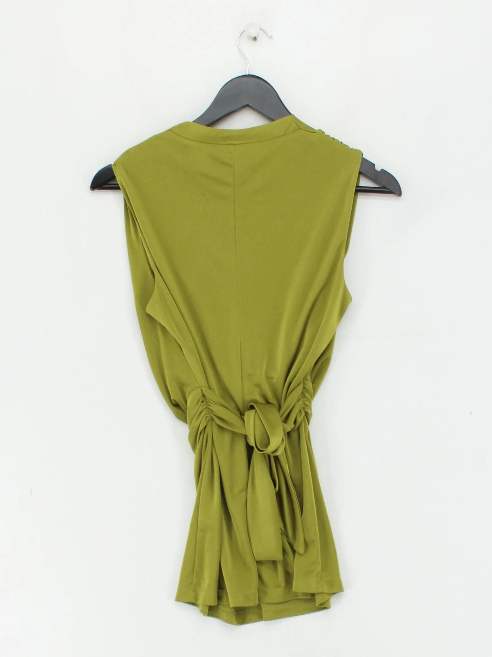 Jasper Conran Women's Top UK 12 Green 100% Other Sleeveless V-Neck Basic - Image 2