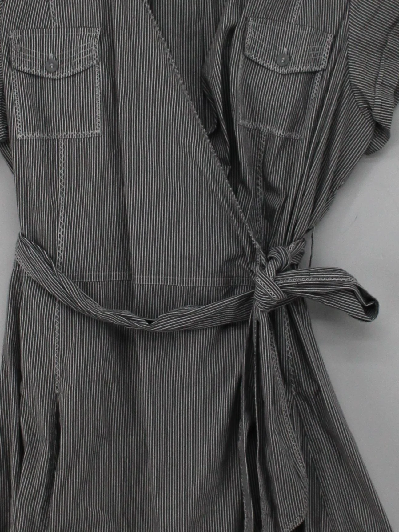 Jasper Conran Wrap Mini Dress UK18 in Grey - Image 3