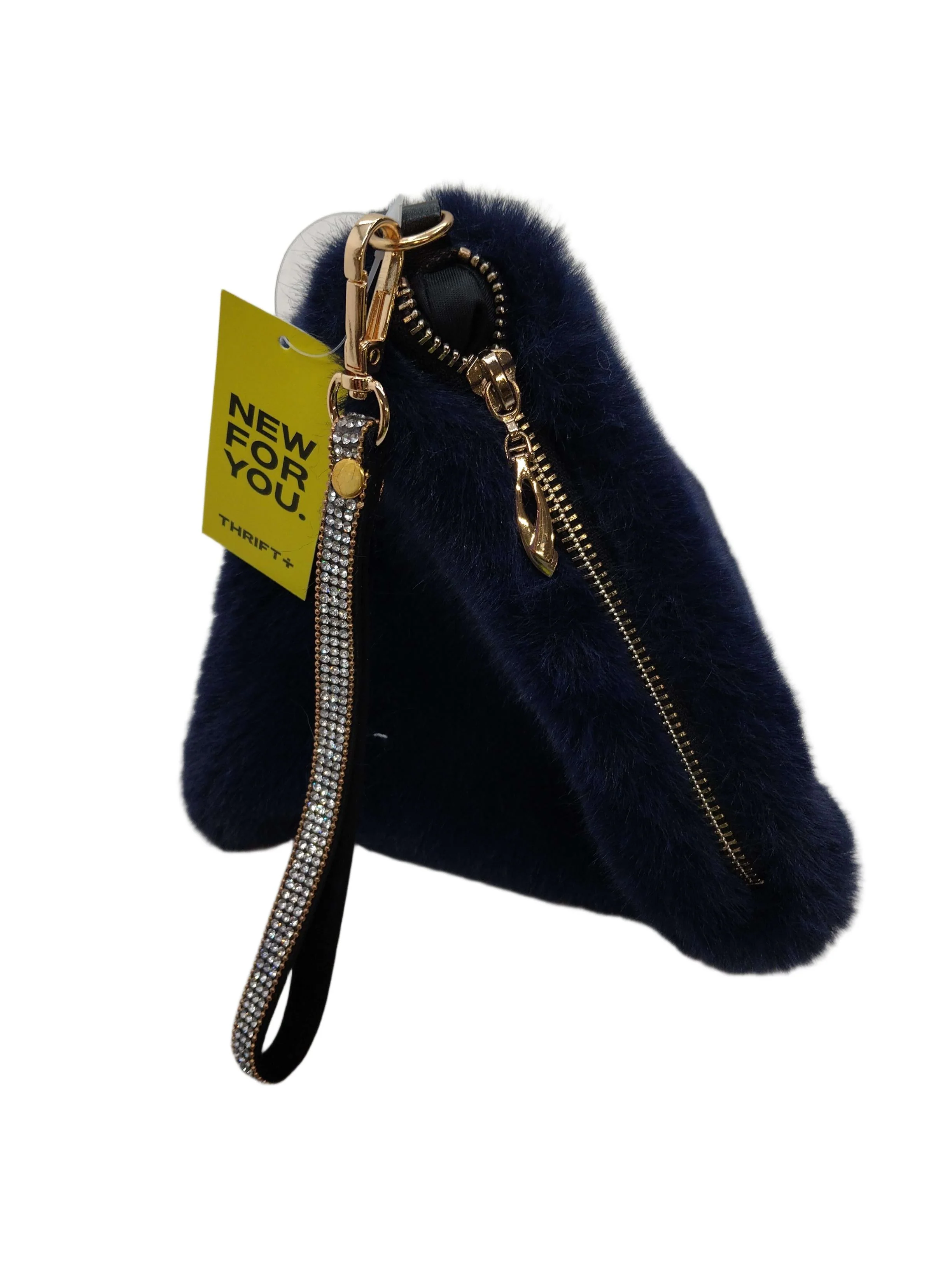 JayLey Women's Purse Blue 100% Faux Fur