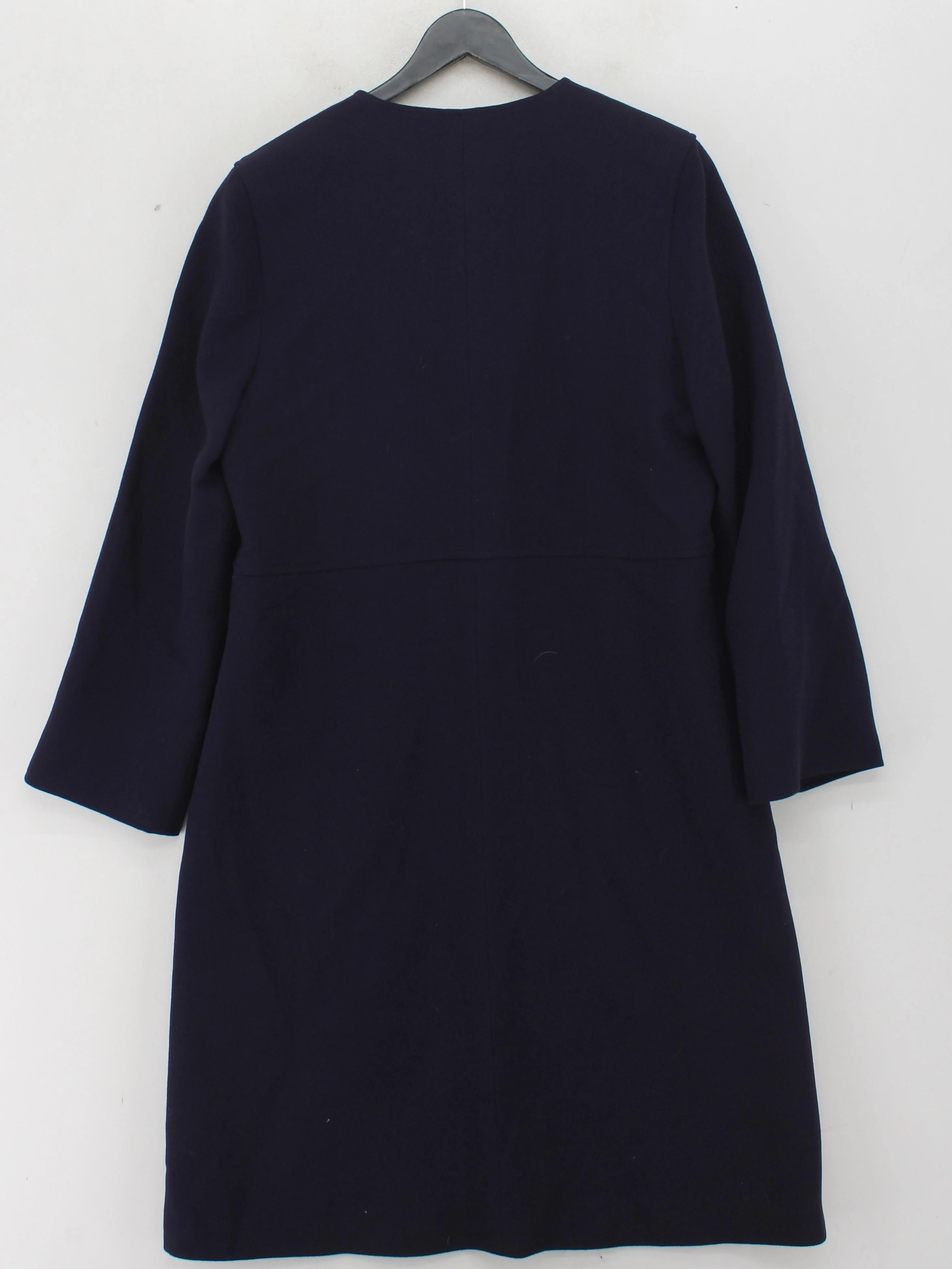 Jean Muir Women's Coat UK 14 Blue Wool with Acetate Overcoat - Image 2