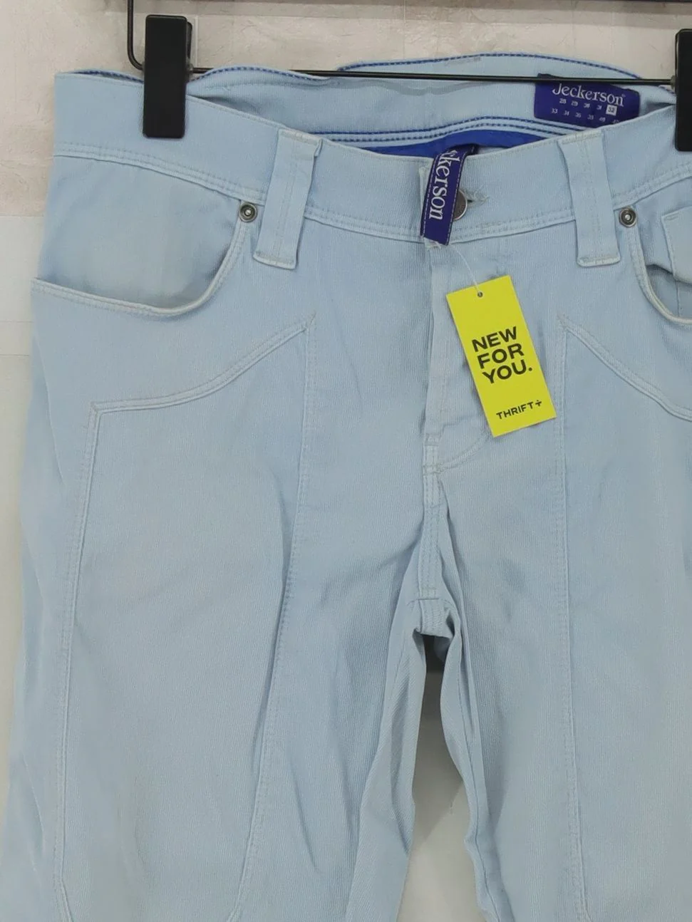 Jeckerson Men's Trousers M Blue 100% Cotton Straight Chino - Image 3