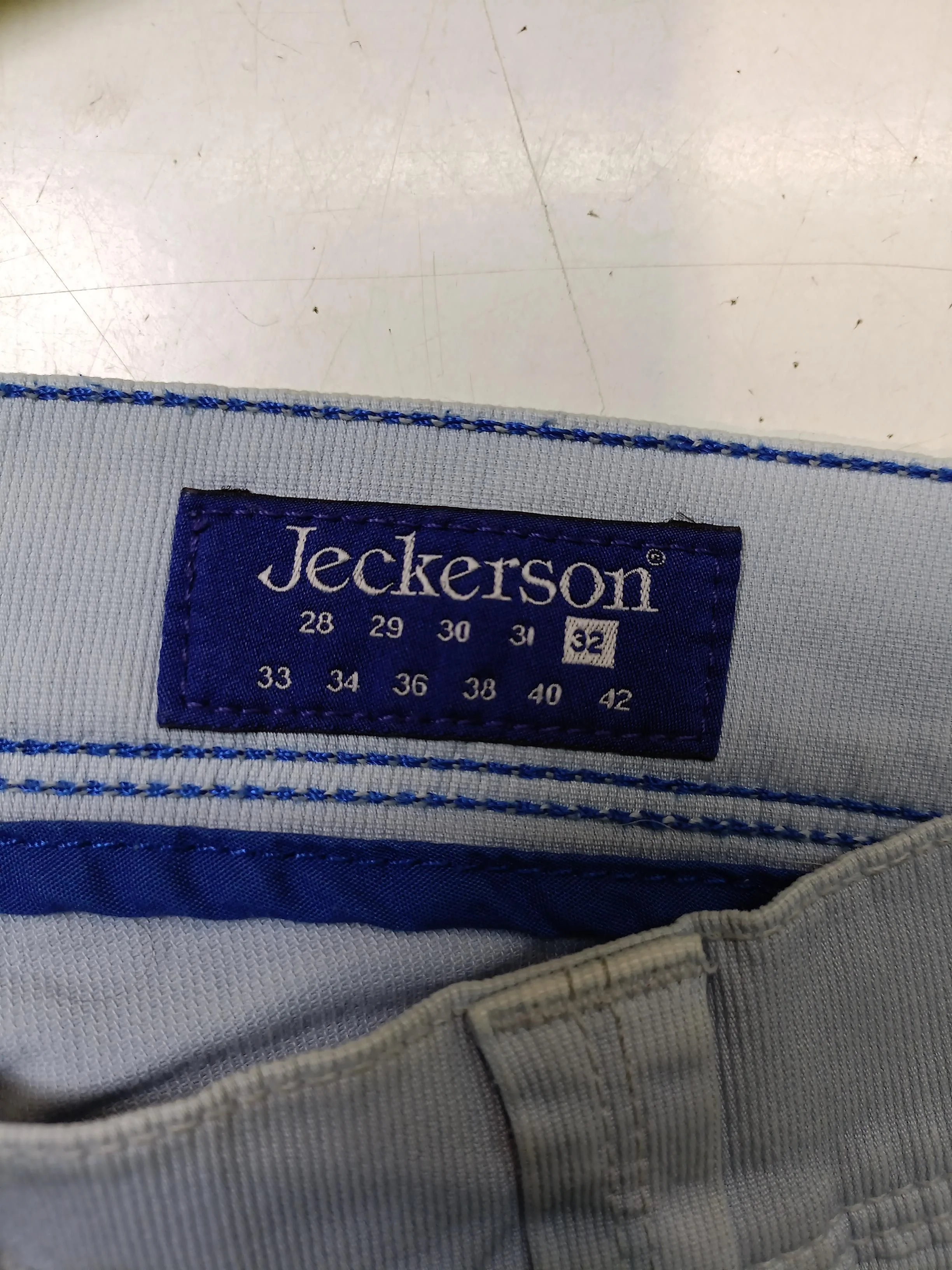 Jeckerson Men's Trousers M Blue 100% Cotton Straight Chino - Image 6