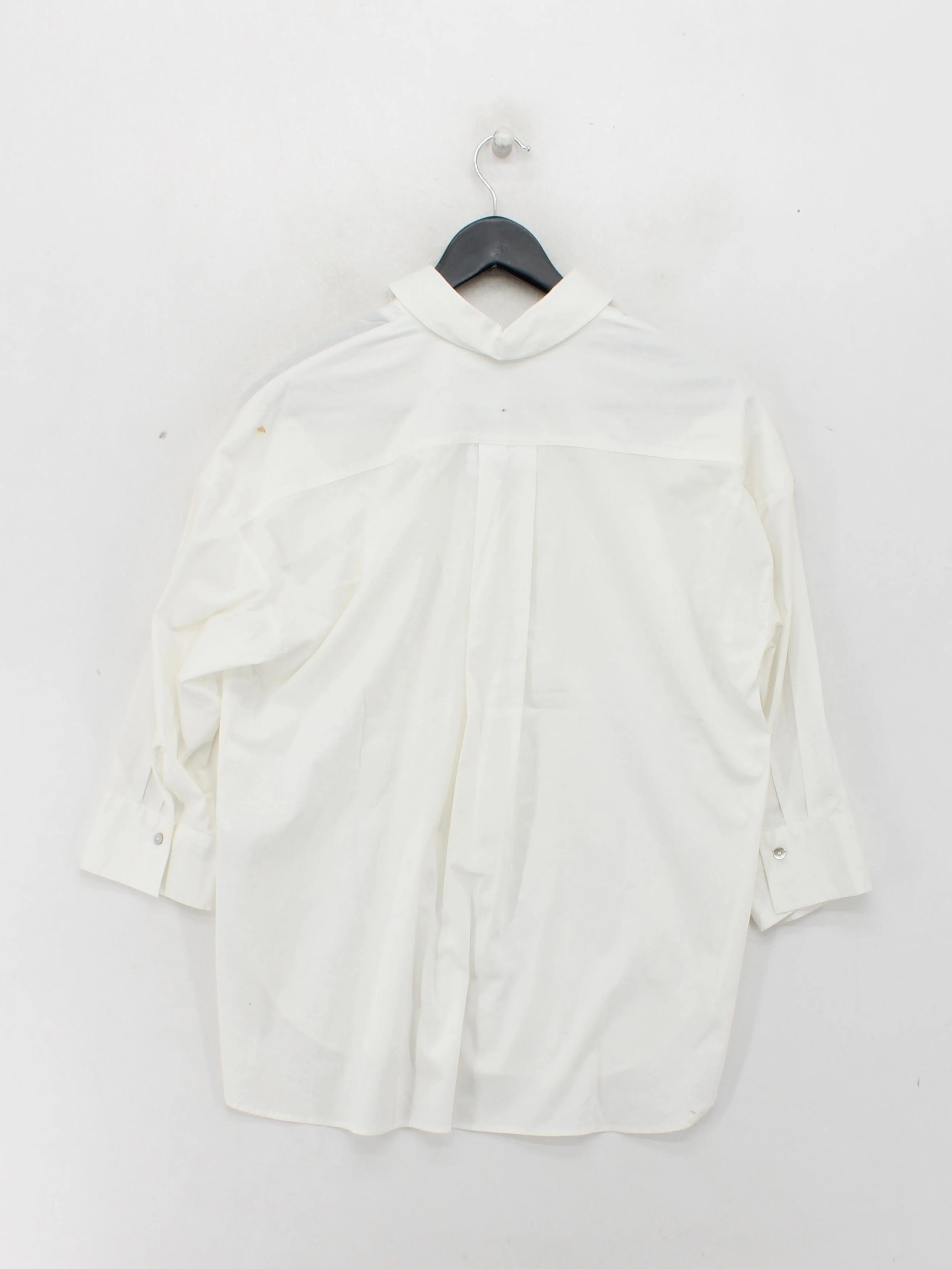 Jeckerson Women's Shirt XS White Cotton with Elastane 3/4 Sleeve Collared Basic - Image 2