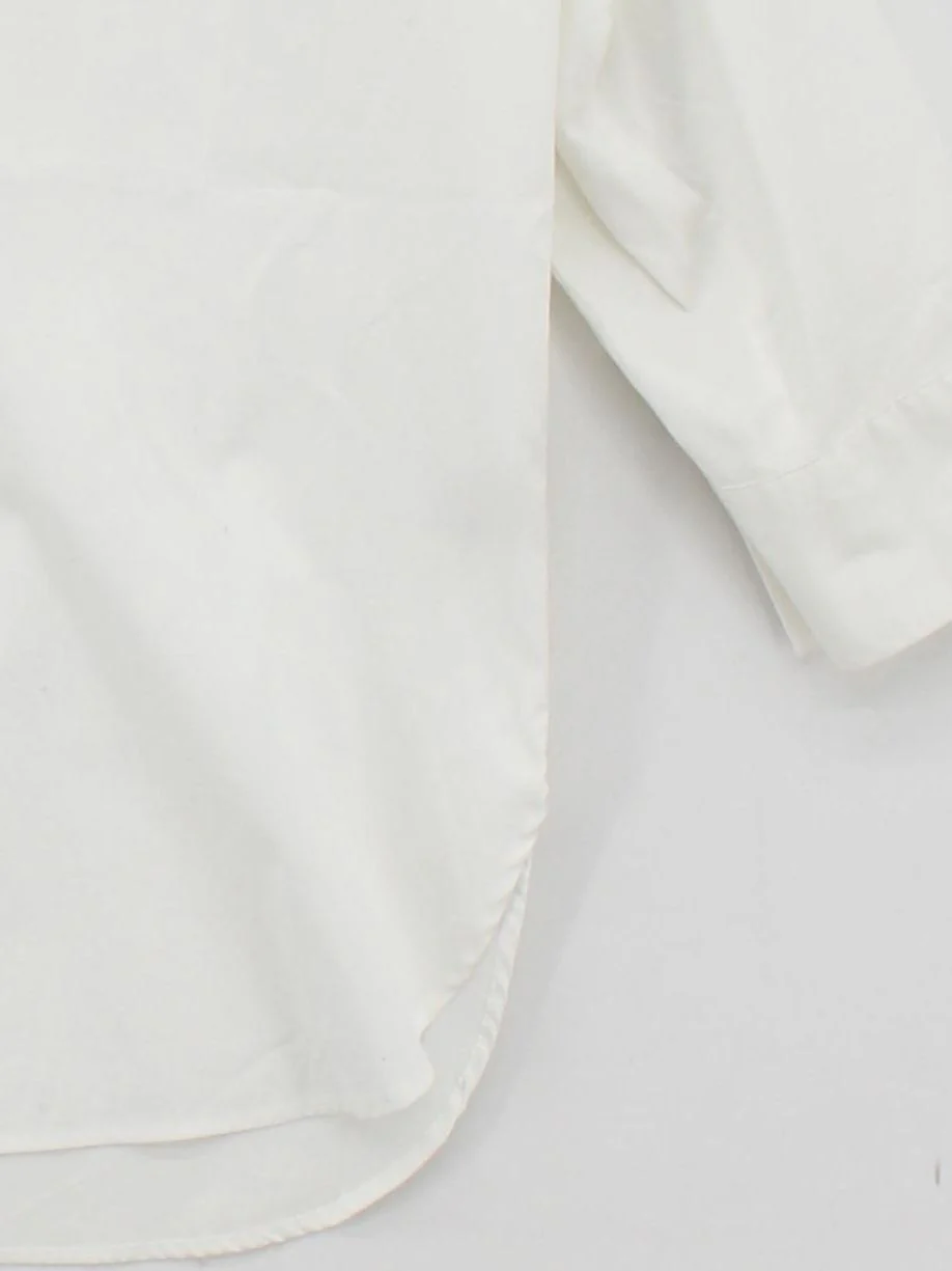 Jeckerson Women's Shirt XS White Cotton with Elastane 3/4 Sleeve Collared Basic - Image 4
