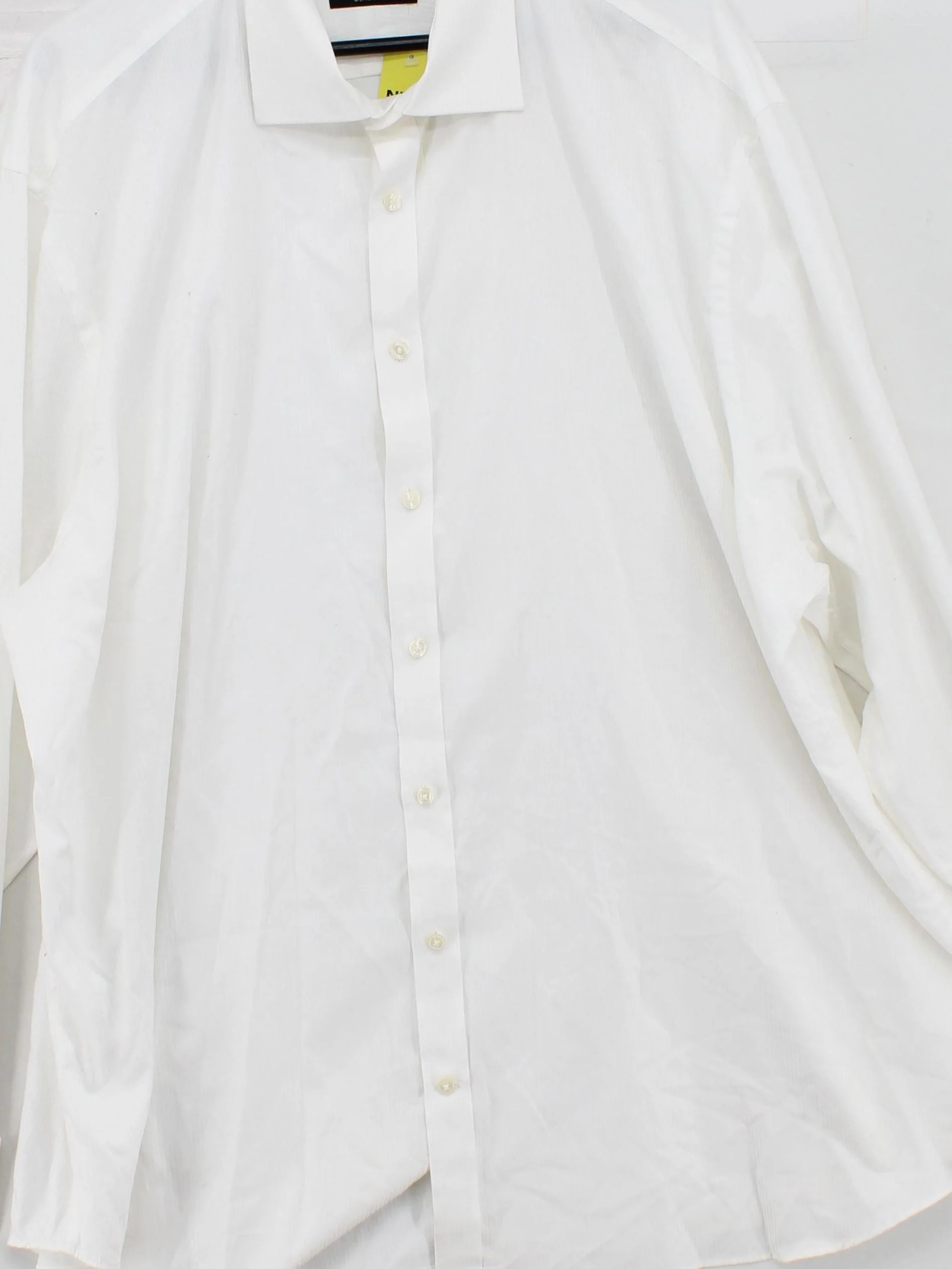 Jeff Banks Men's Shirt Collar: 20 in White 100% Cotton Basic - Image 3