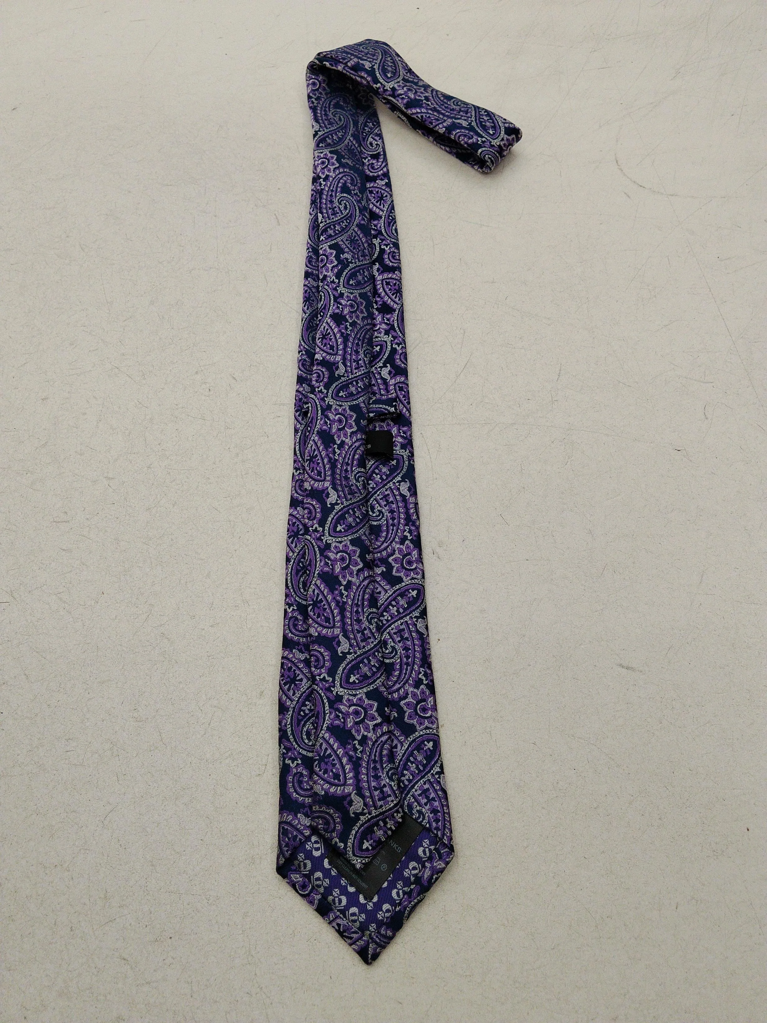 Jeff Banks Men's Tie Purple Paisley 100% Silk - Image 2
