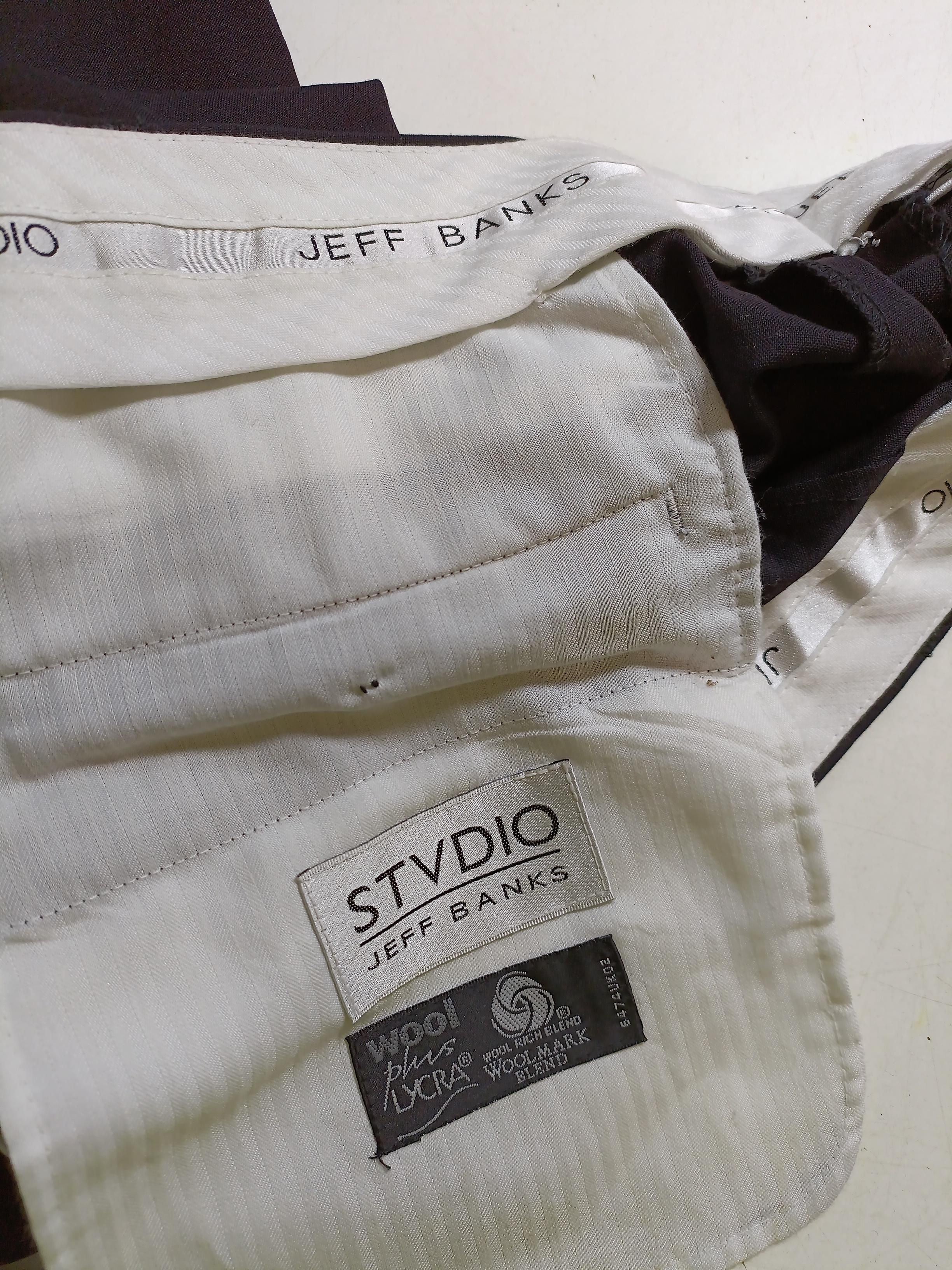 Jeff Banks Men's Trousers W 36 in Black Wool with Elastane Straight Chino - Image 6