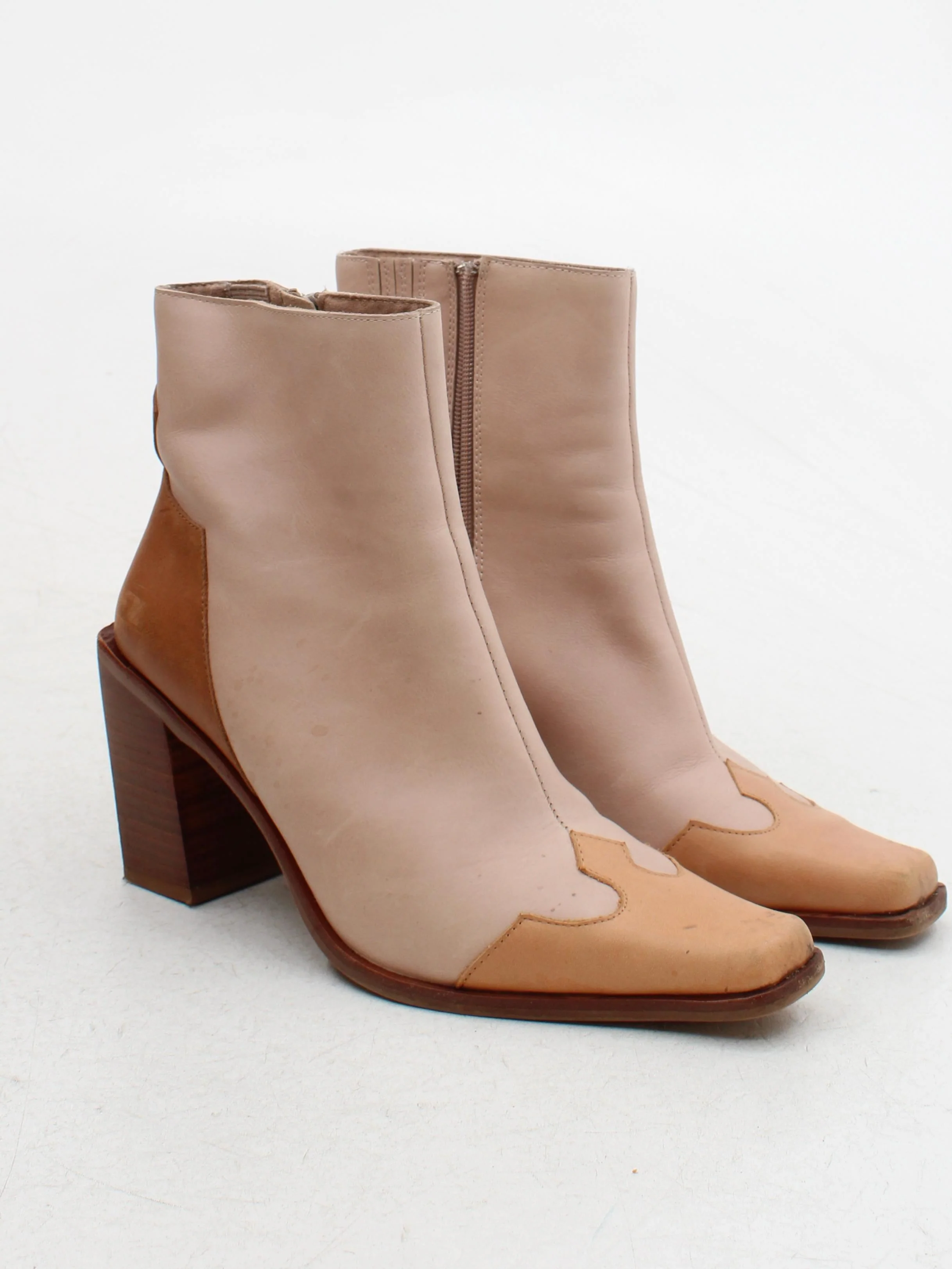 Jeffrey Campbell Women's Boots UK 8 Cream 100% Leather Cowboy - Image 4