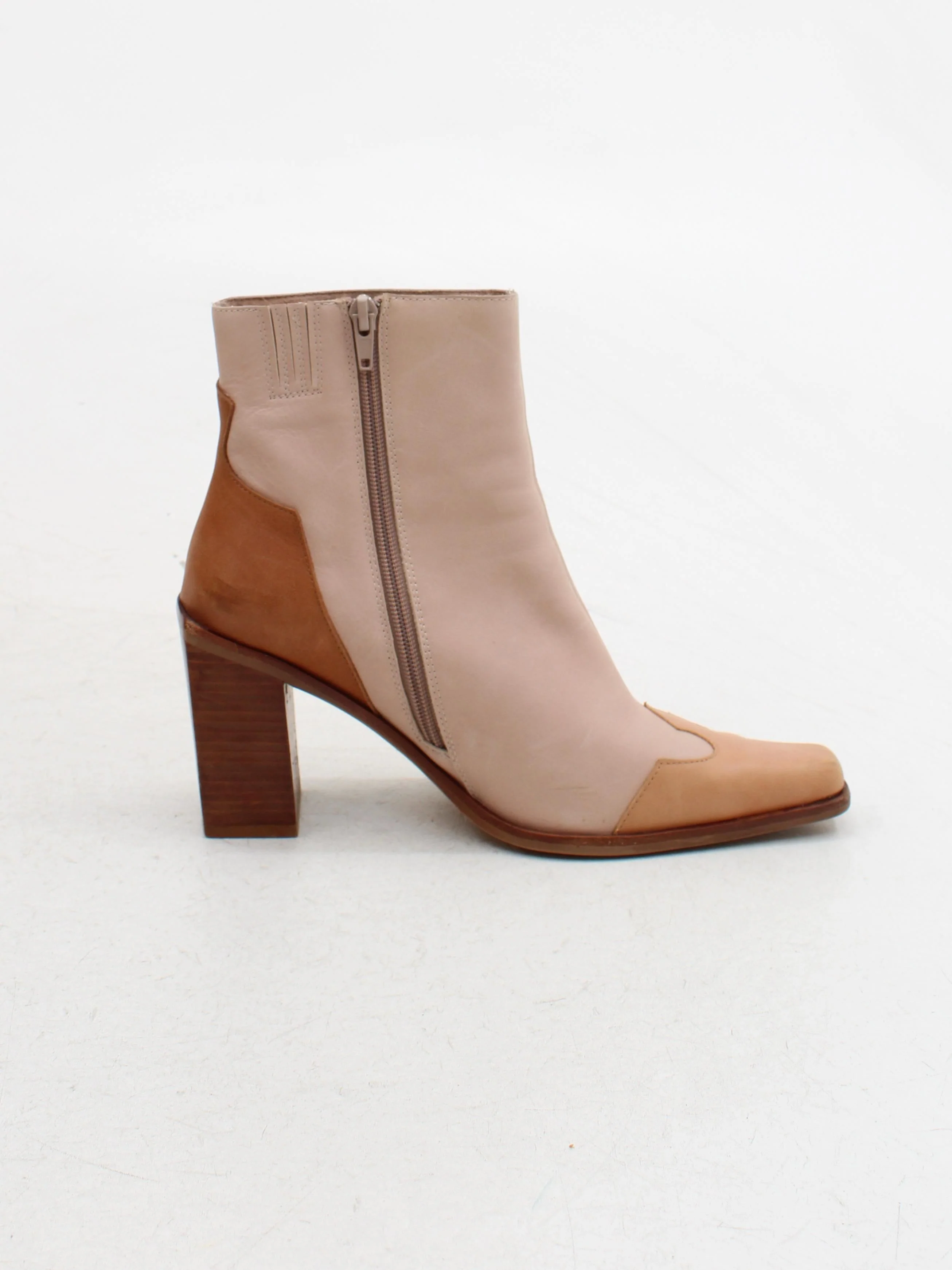 Jeffrey Campbell Women's Boots UK 8 Cream 100% Leather Cowboy - Image 5