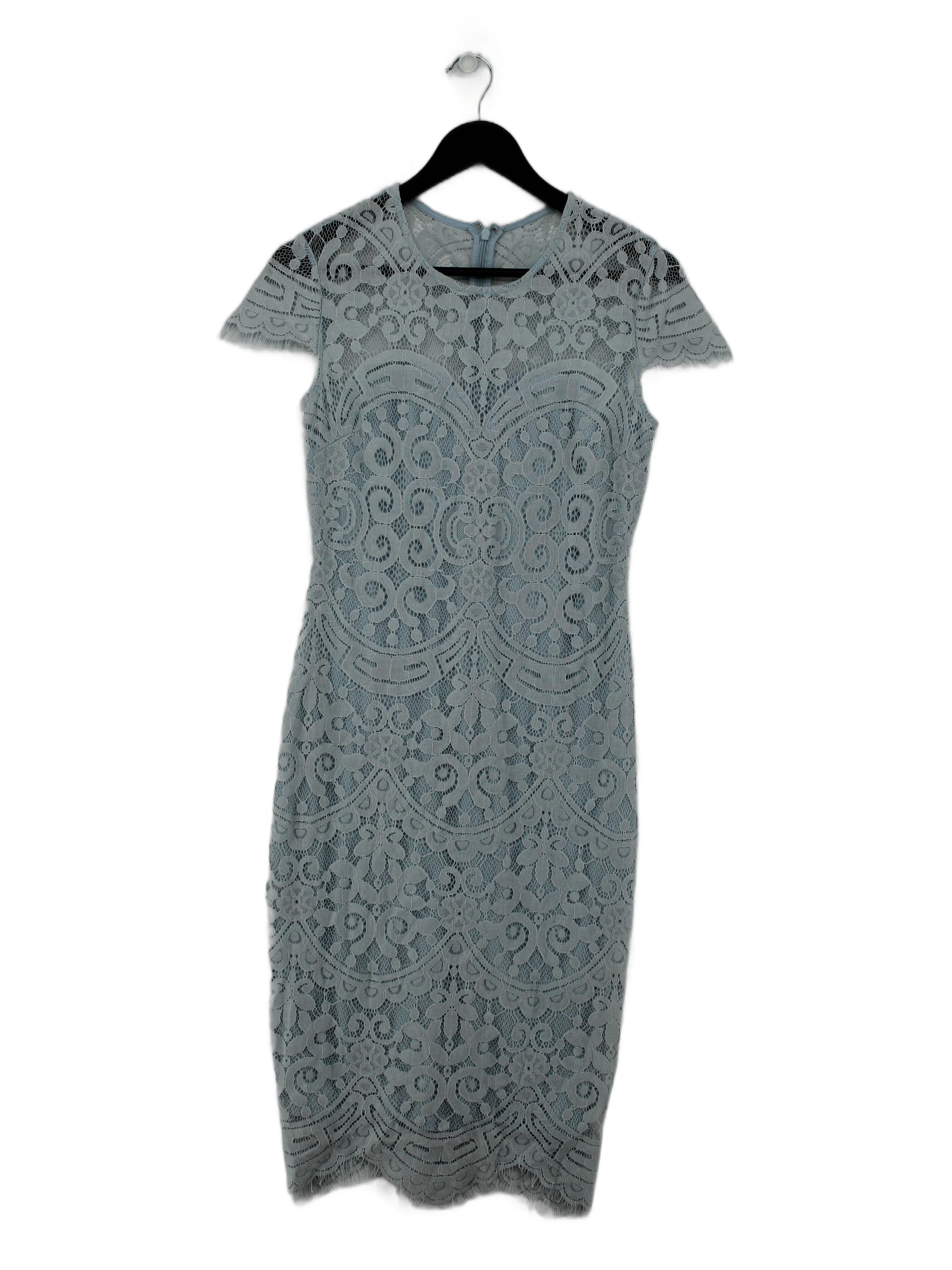 Jessica Wright Bodycon Midi Dress UK10 in Blue