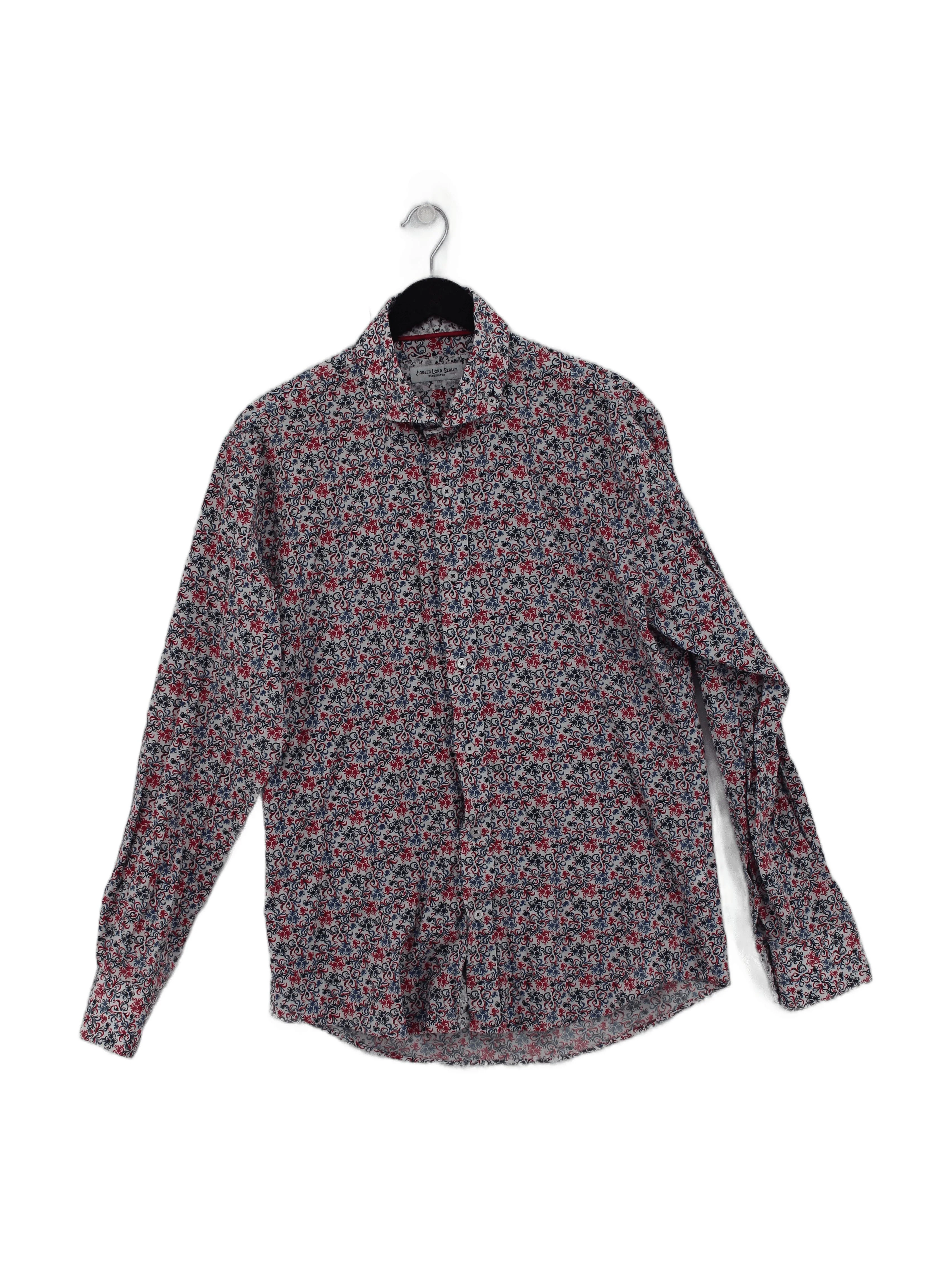 Jiggler Lord Berlue Men's Shirt M Multi Floral Cotton with Polyester Basic