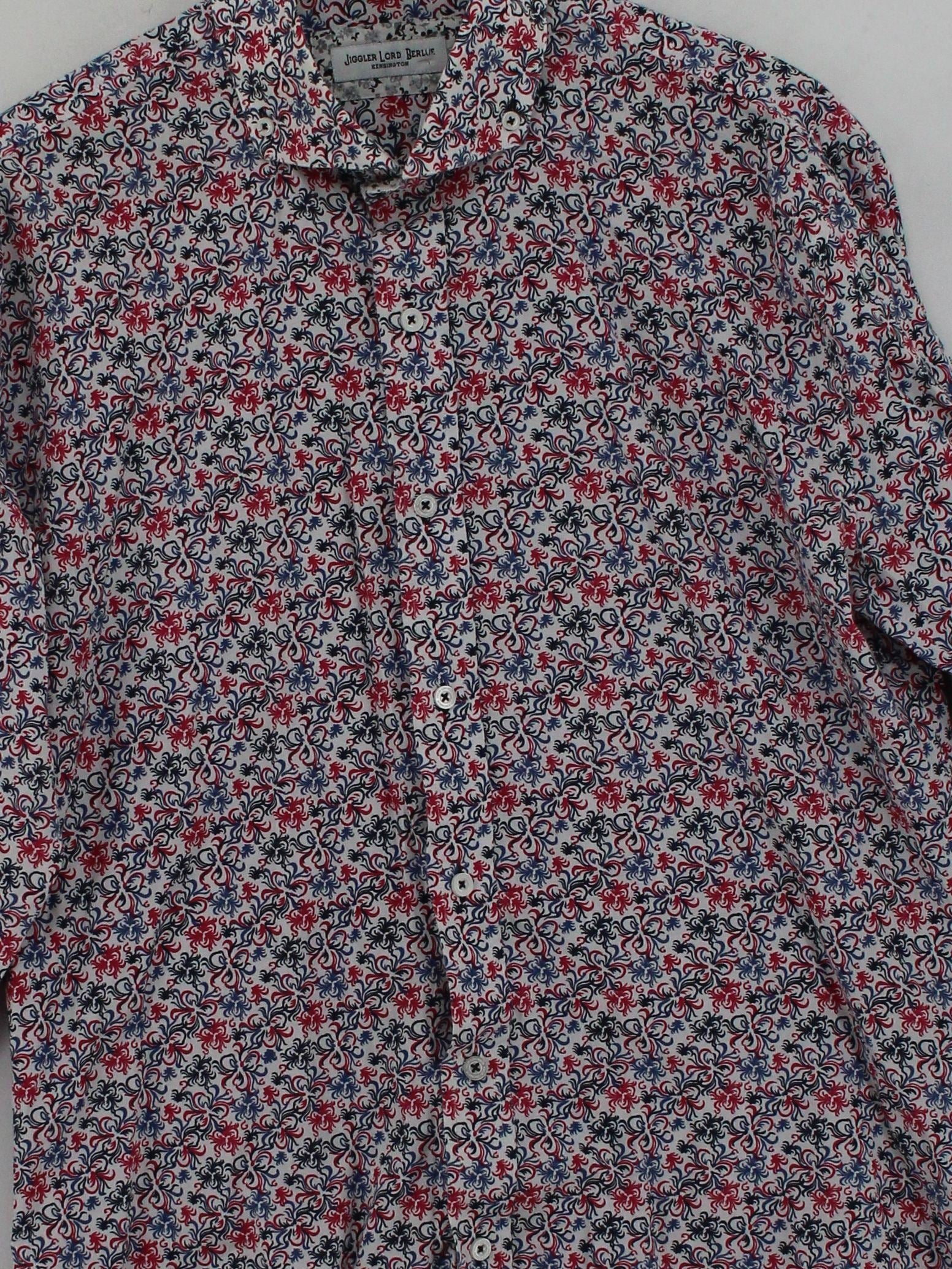 Jiggler Lord Berlue Men's Shirt M Multi Floral Cotton with Polyester Basic - Image 3