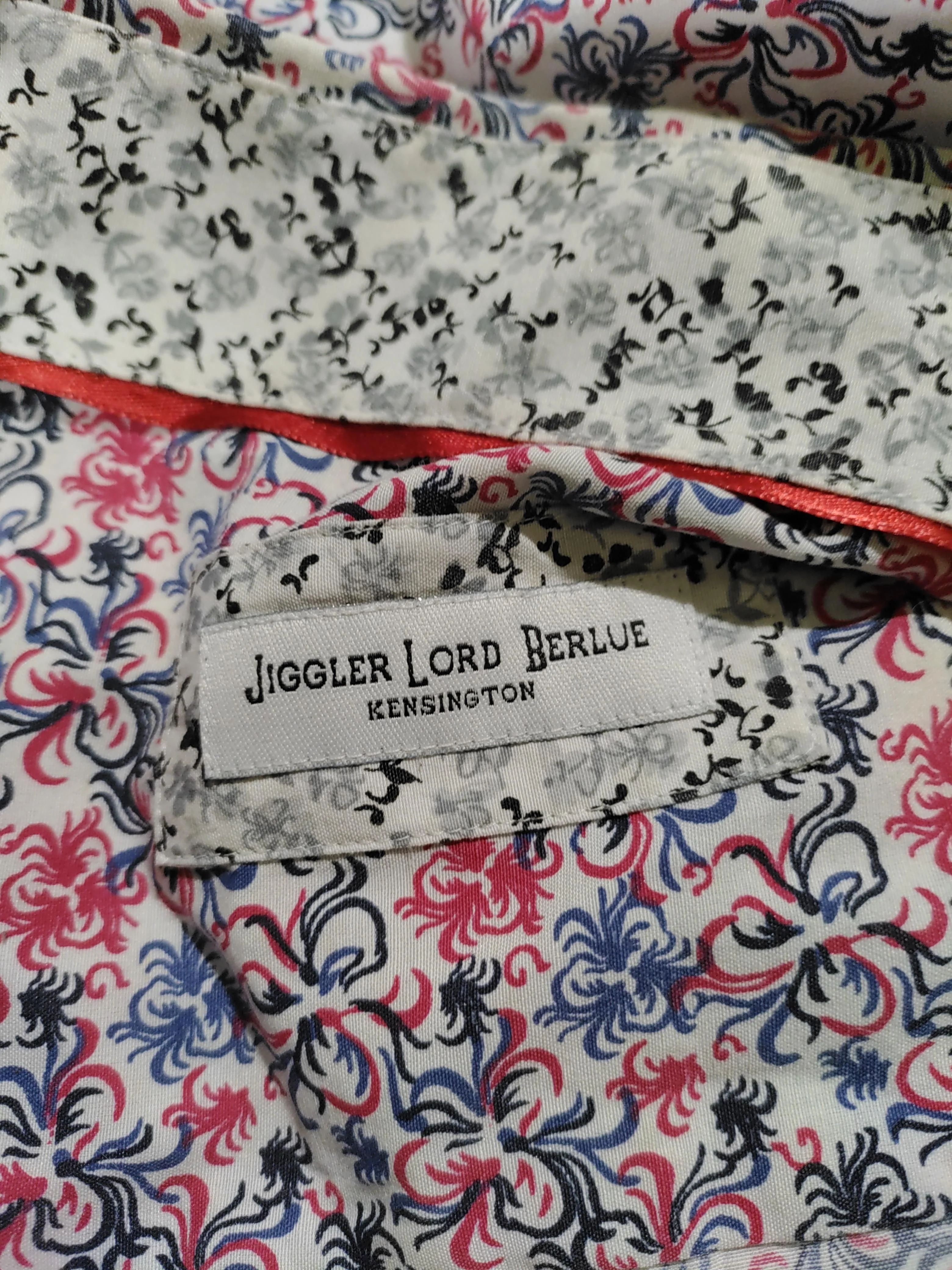 Jiggler Lord Berlue Men's Shirt M Multi Floral Cotton with Polyester Basic - Image 5