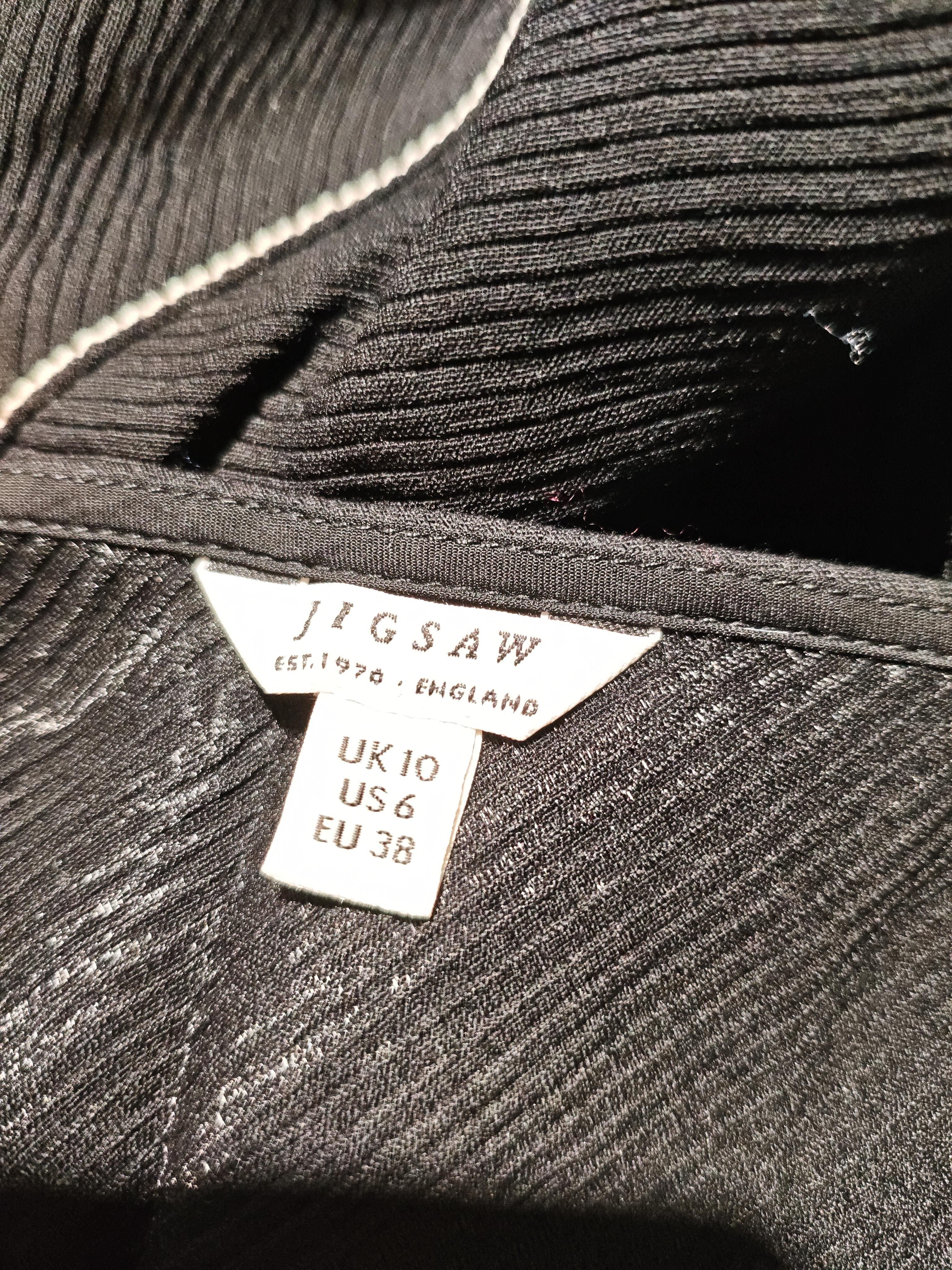 Jigsaw A-Line Midi Dress UK10 in Black - Image 5