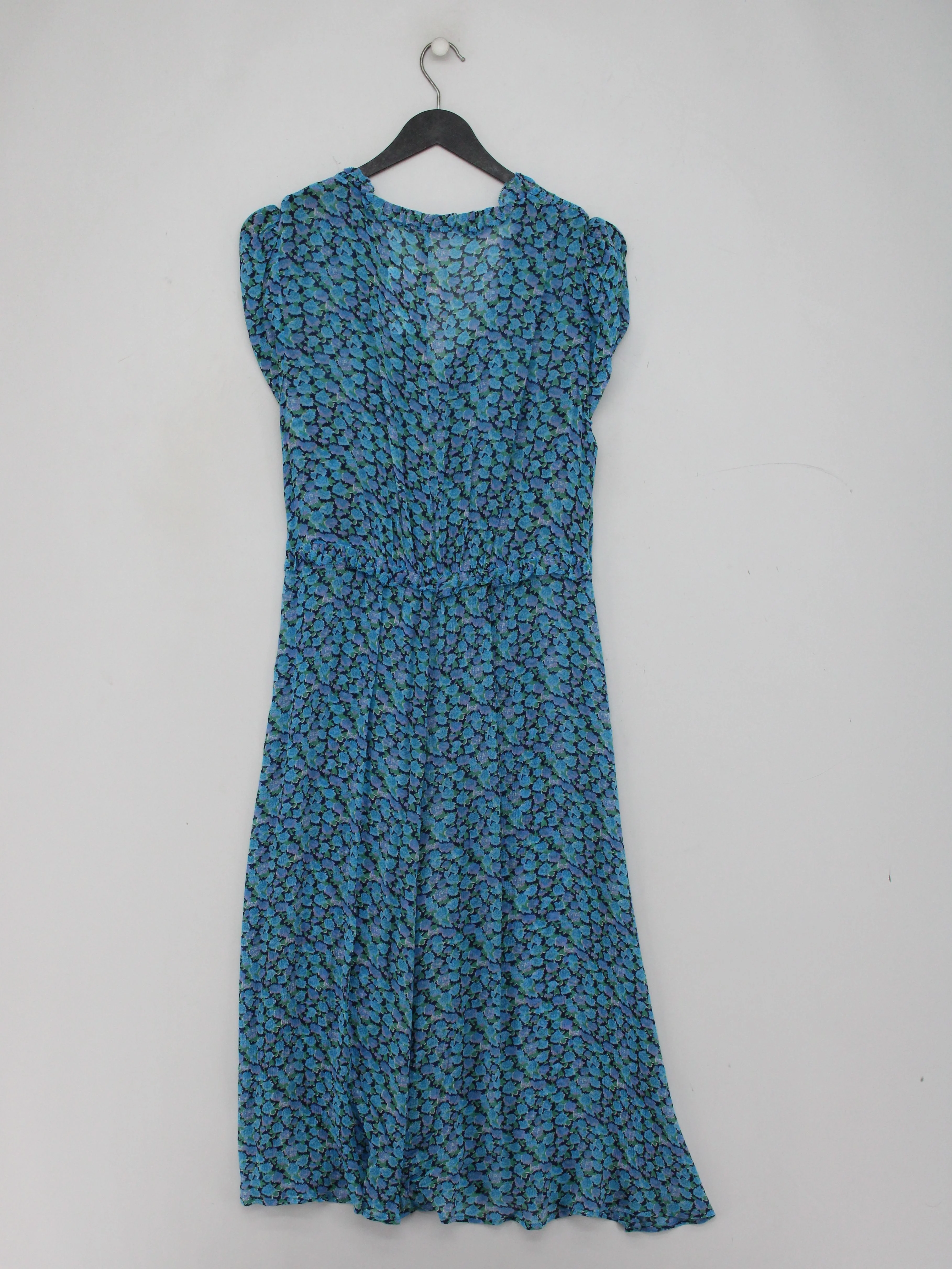 Jigsaw A-Line Midi Dress UK10 in Blue - Image 2