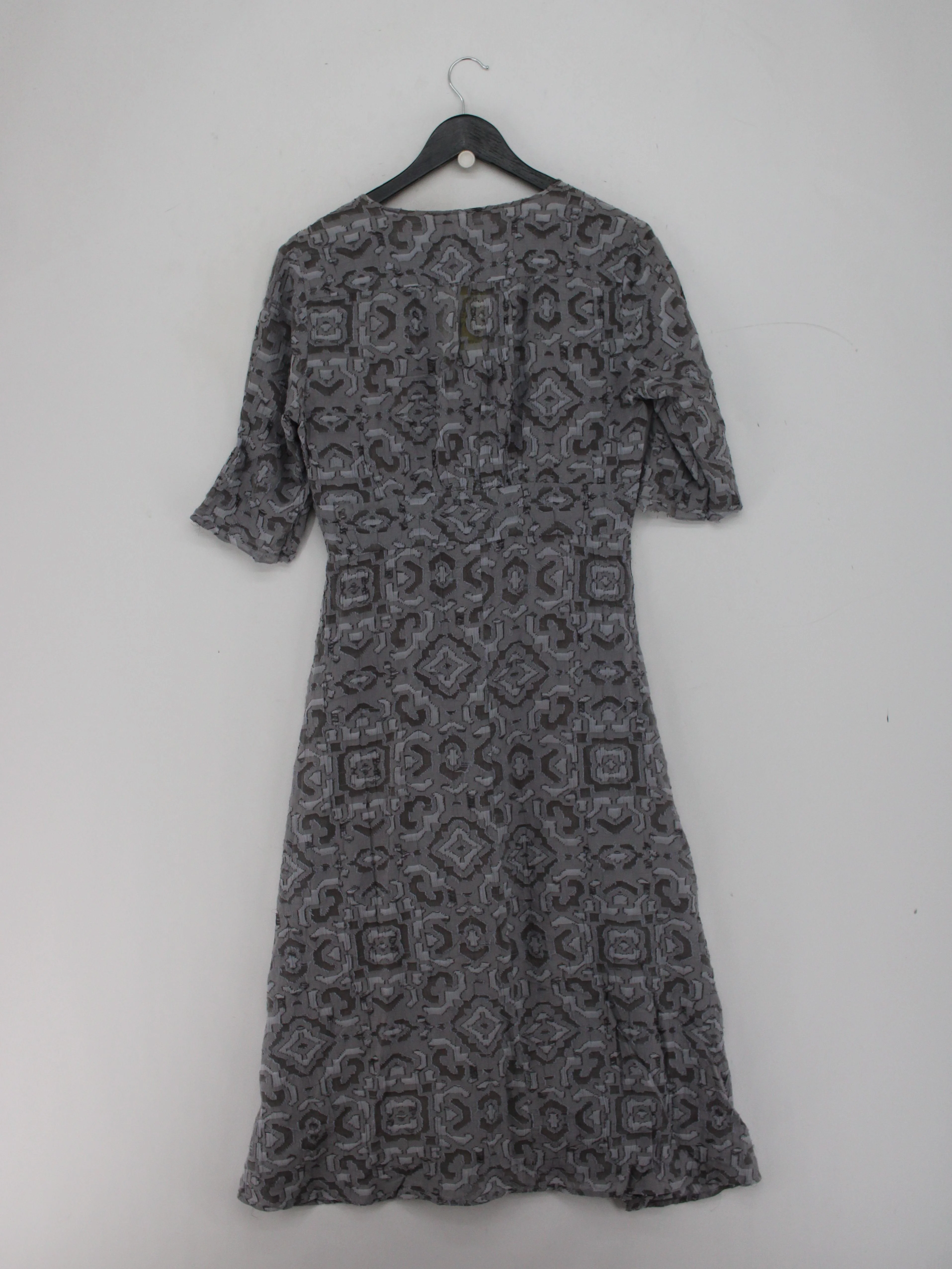Jigsaw A-Line Midi Dress UK10 in Grey - Image 2