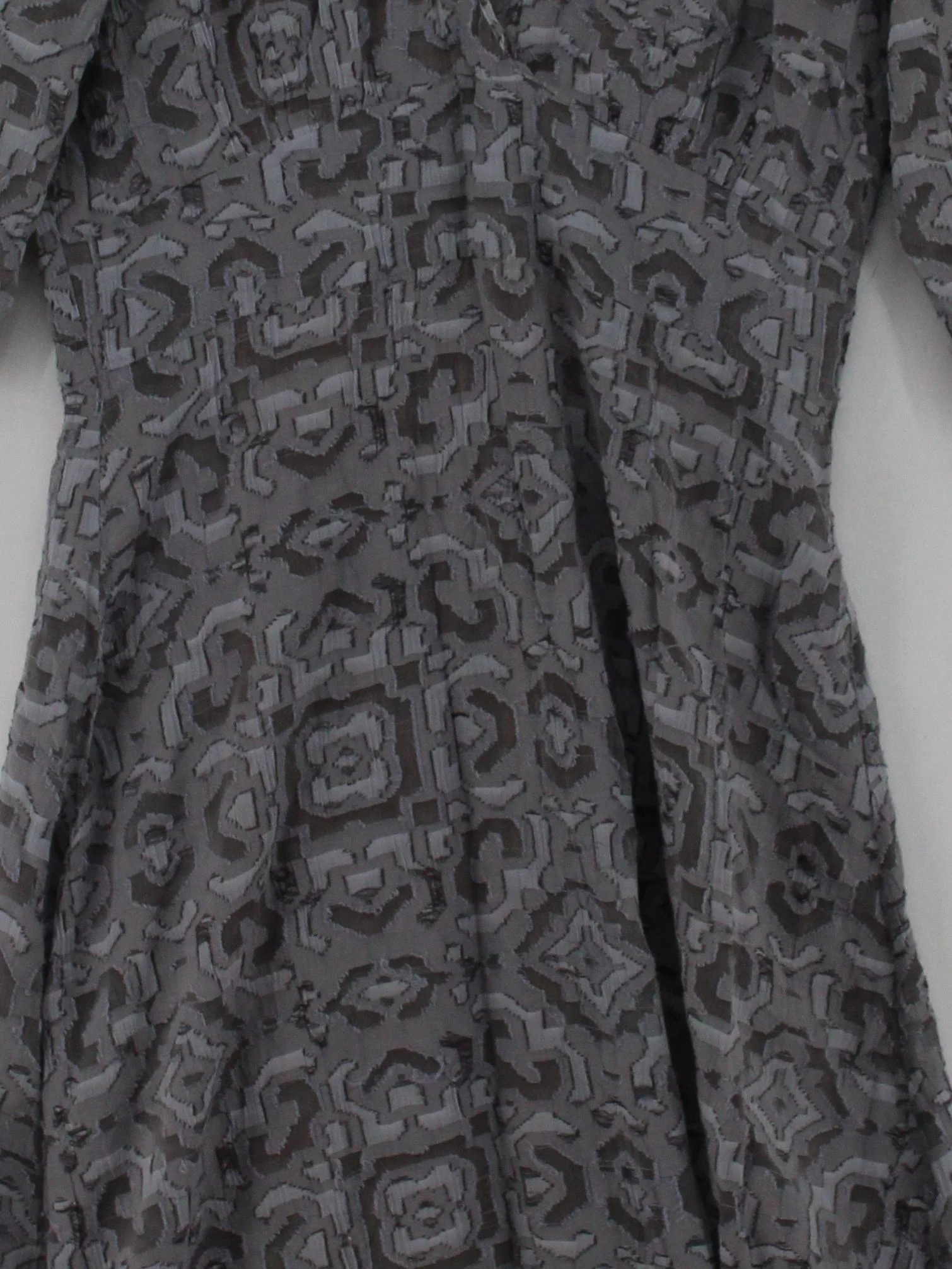 Jigsaw A-Line Midi Dress UK10 in Grey - Image 3