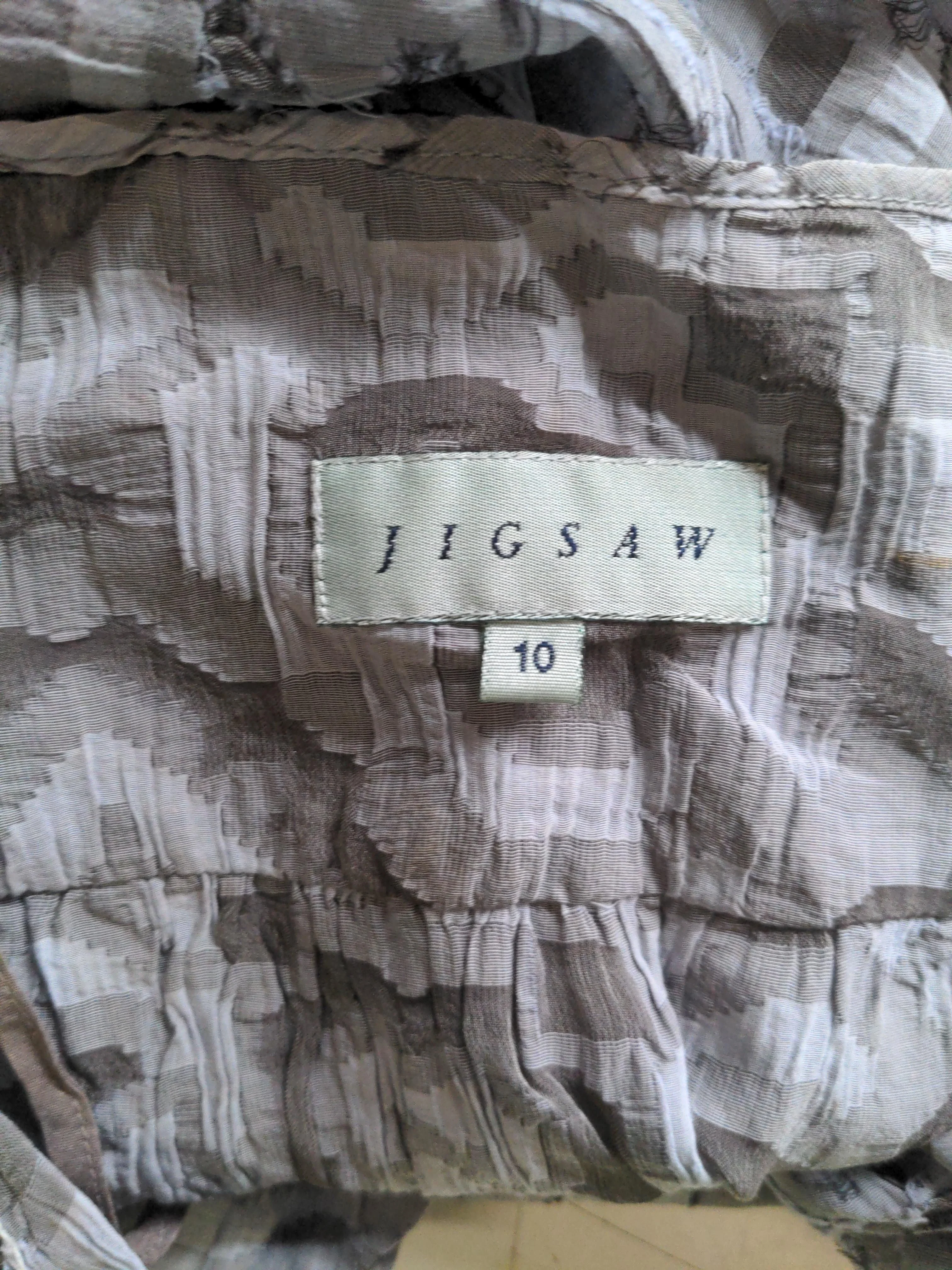 Jigsaw A-Line Midi Dress UK10 in Grey - Image 5