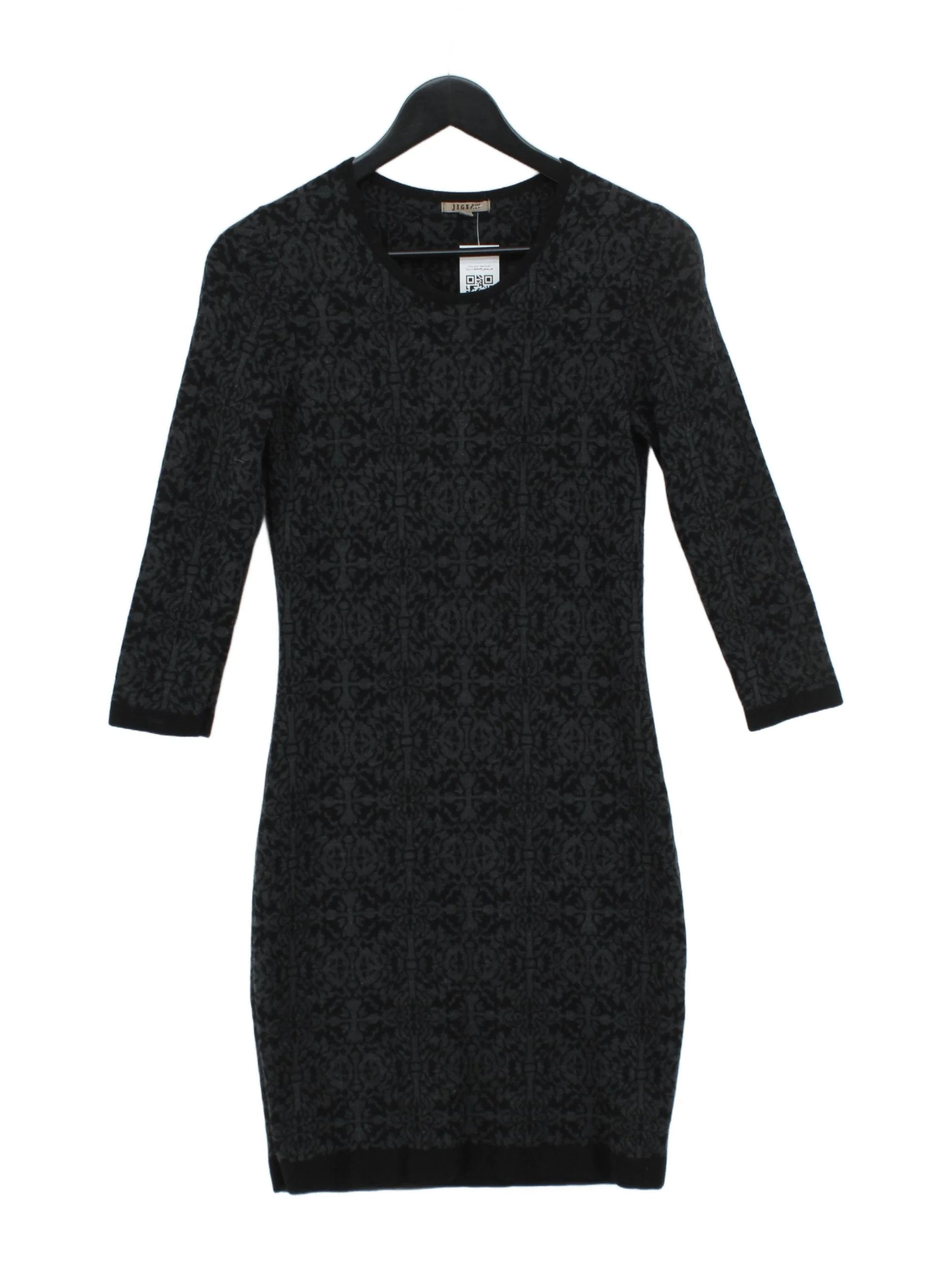Jigsaw Bodycon Mini Dress S in Grey