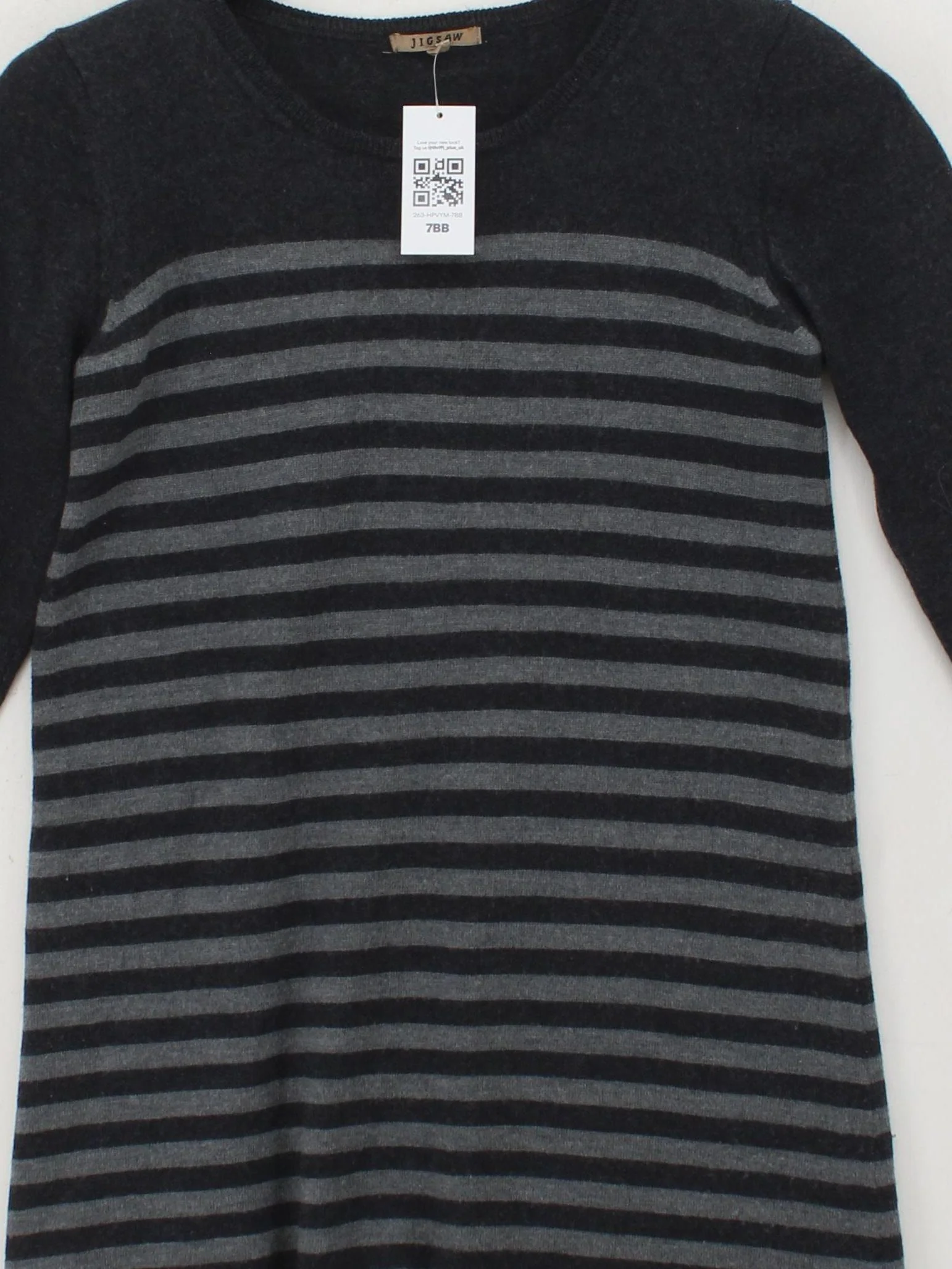 Jigsaw Jumper Mini Dress S in Grey - Image 3