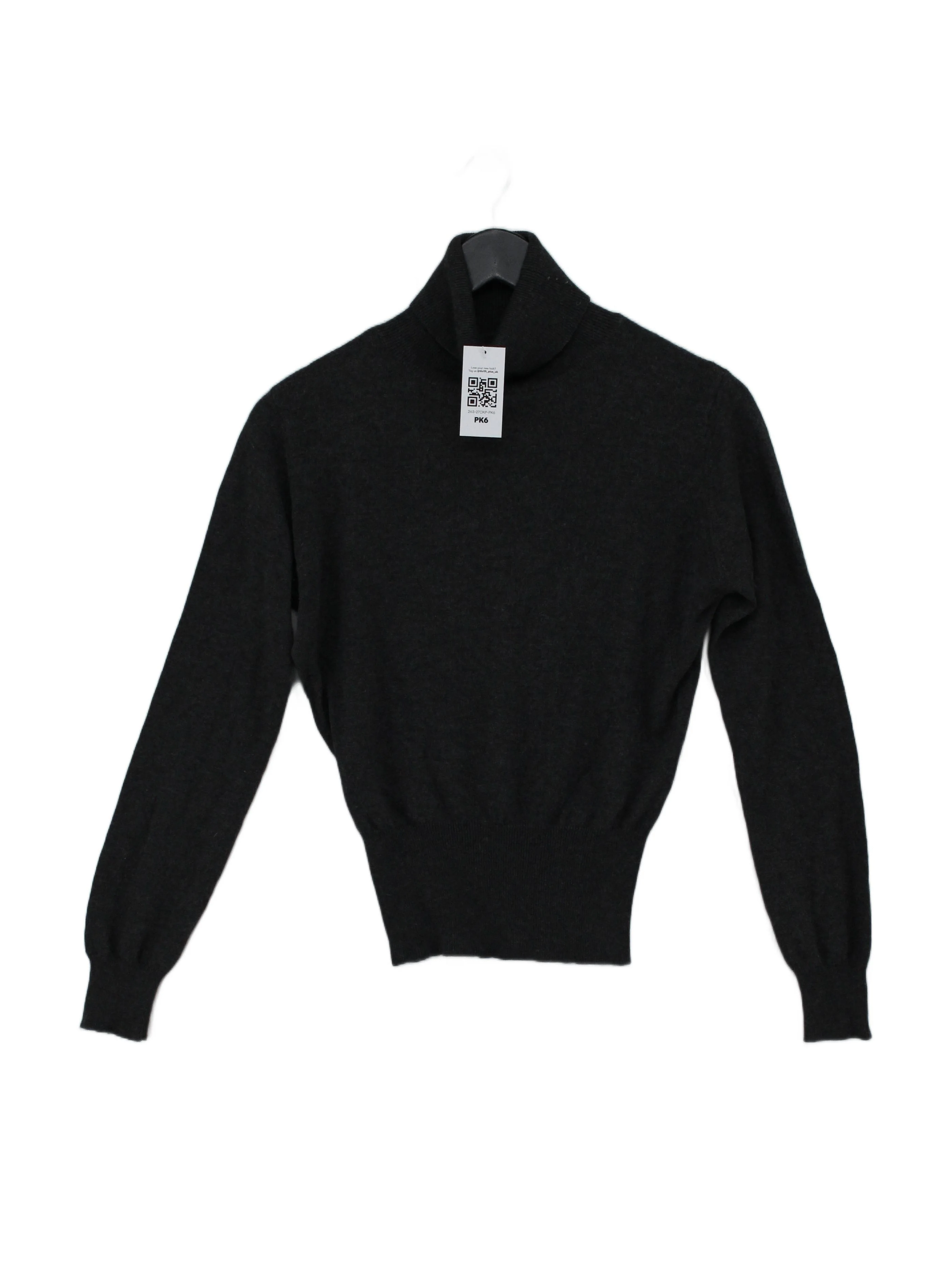 Jigsaw Men's Jumper M Grey Silk with Angora Roll Neck Pullover