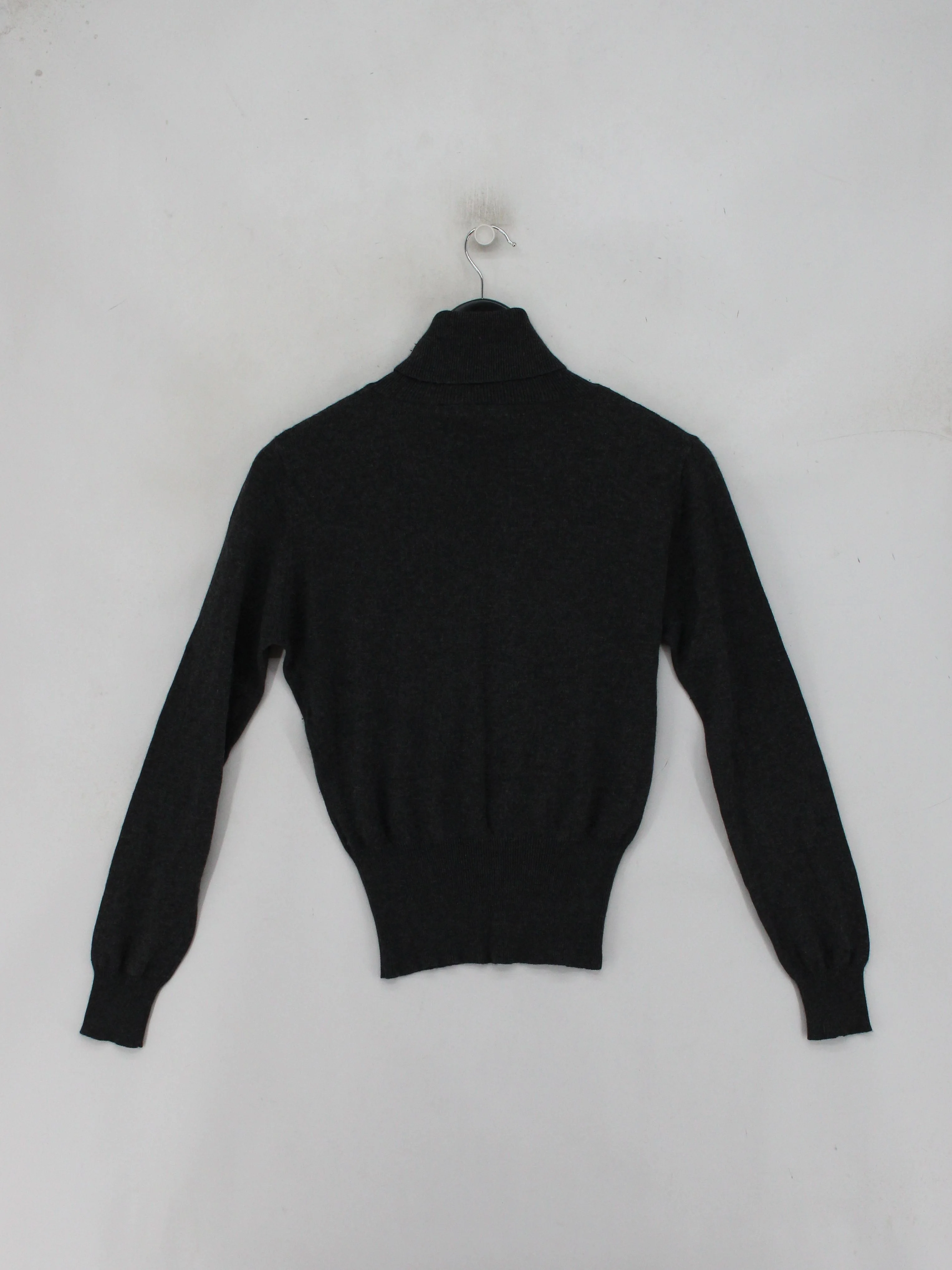 Jigsaw Men's Jumper M Grey Silk with Angora Roll Neck Pullover - Image 2