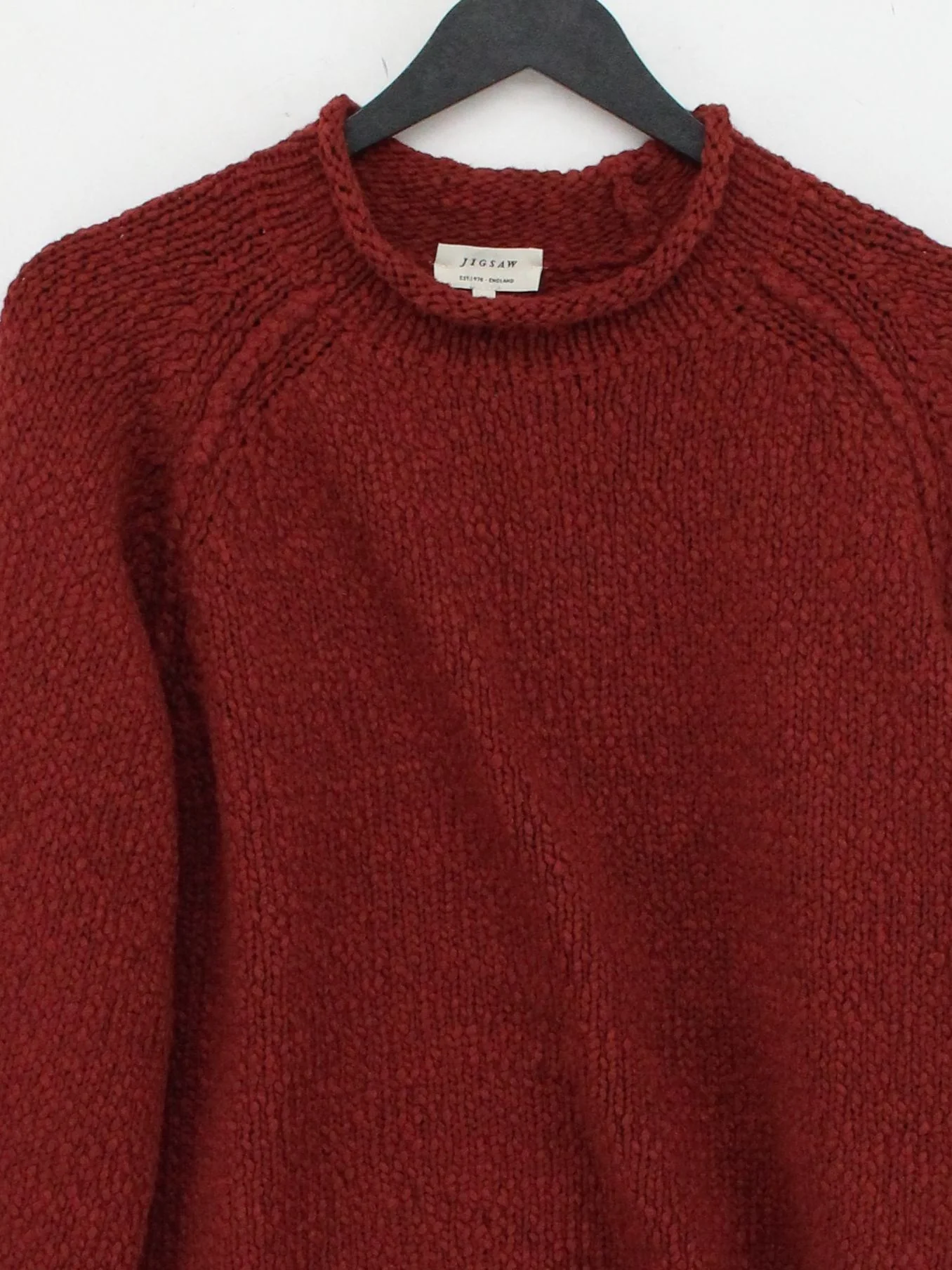 Jigsaw Men's Jumper M Red 100% Cotton Round Neck Pullover - Image 3