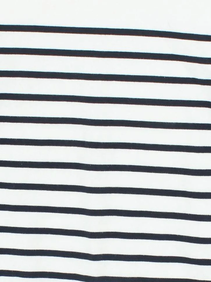 Jigsaw Men's Jumper M White Striped Cotton with Polyamide Round Neck Pullover - Image 3