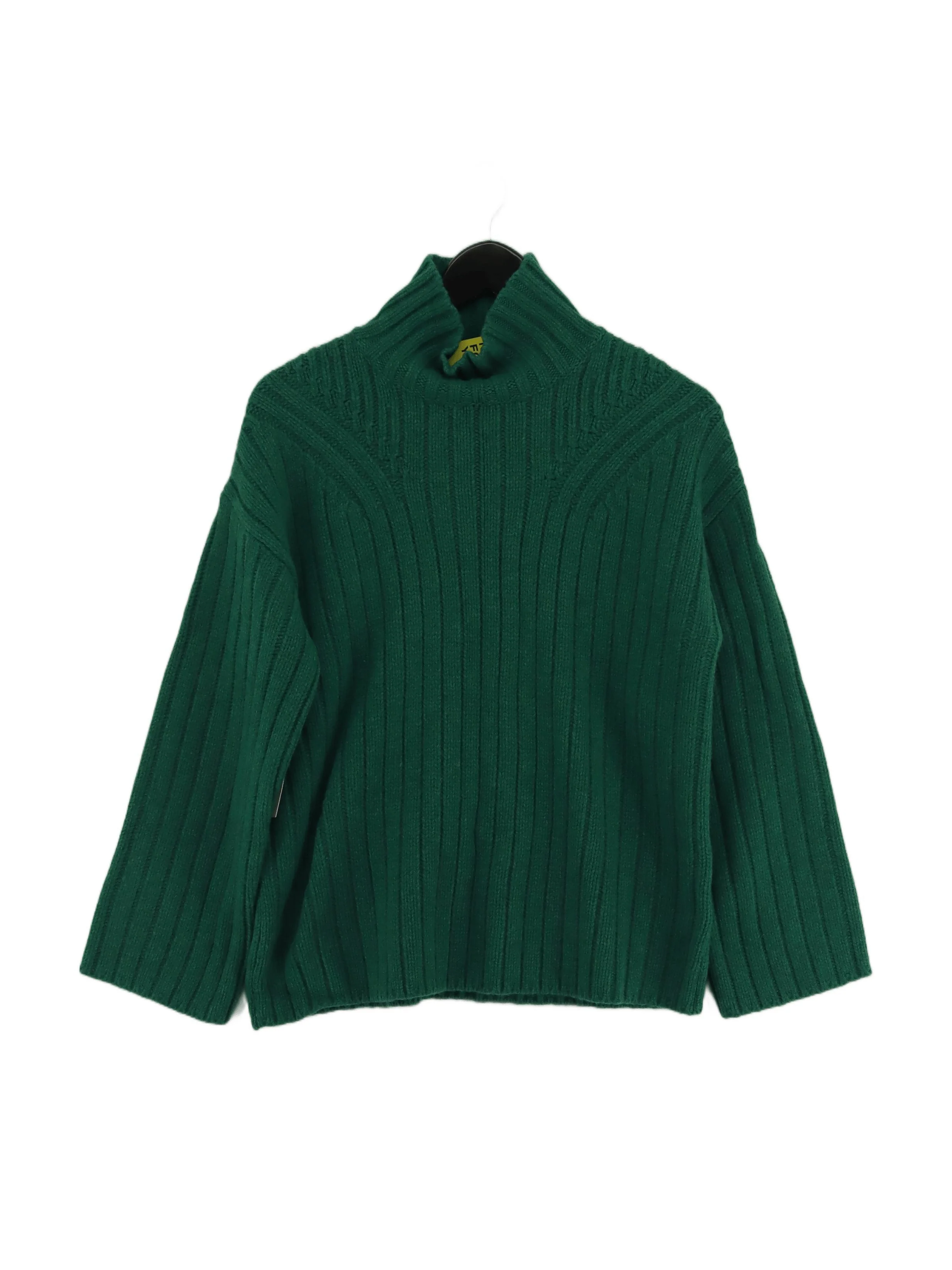 Jigsaw Men's Jumper S Green 100% Wool Mock Neck Pullover New with tags