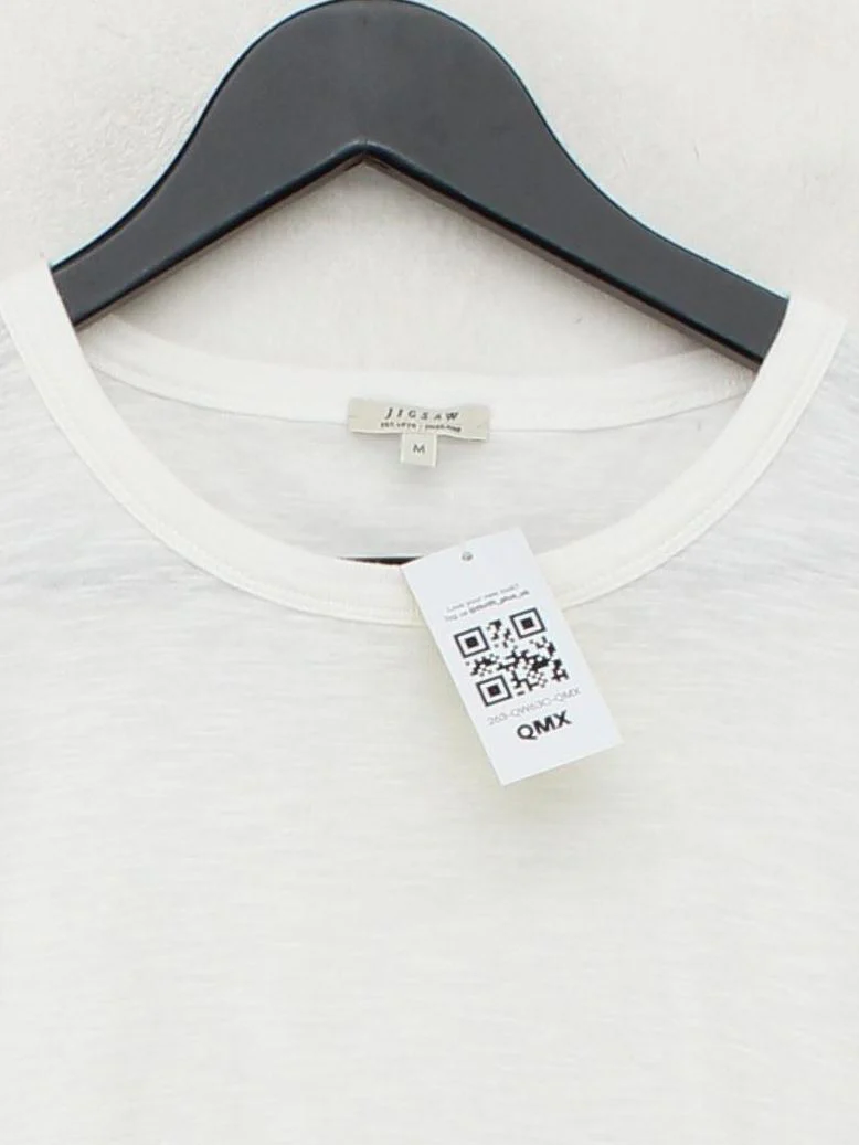Jigsaw Men's T-Shirt M White 100% Cotton Basic - Image 3