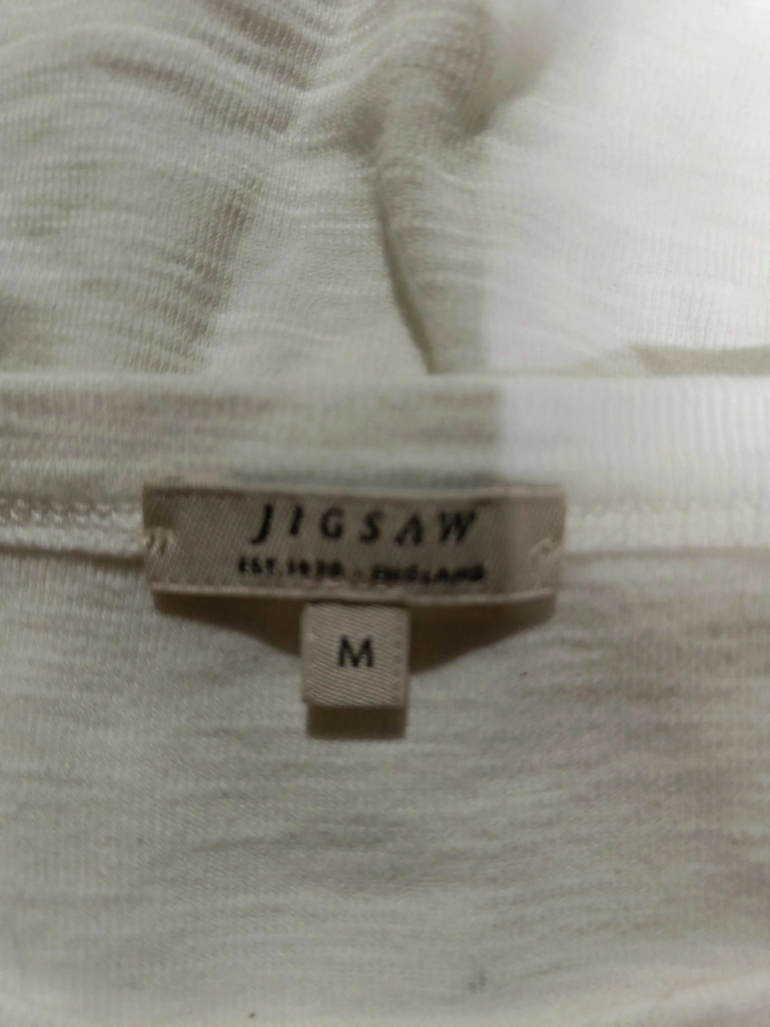 Jigsaw Men's T-Shirt M White 100% Cotton Basic - Image 6
