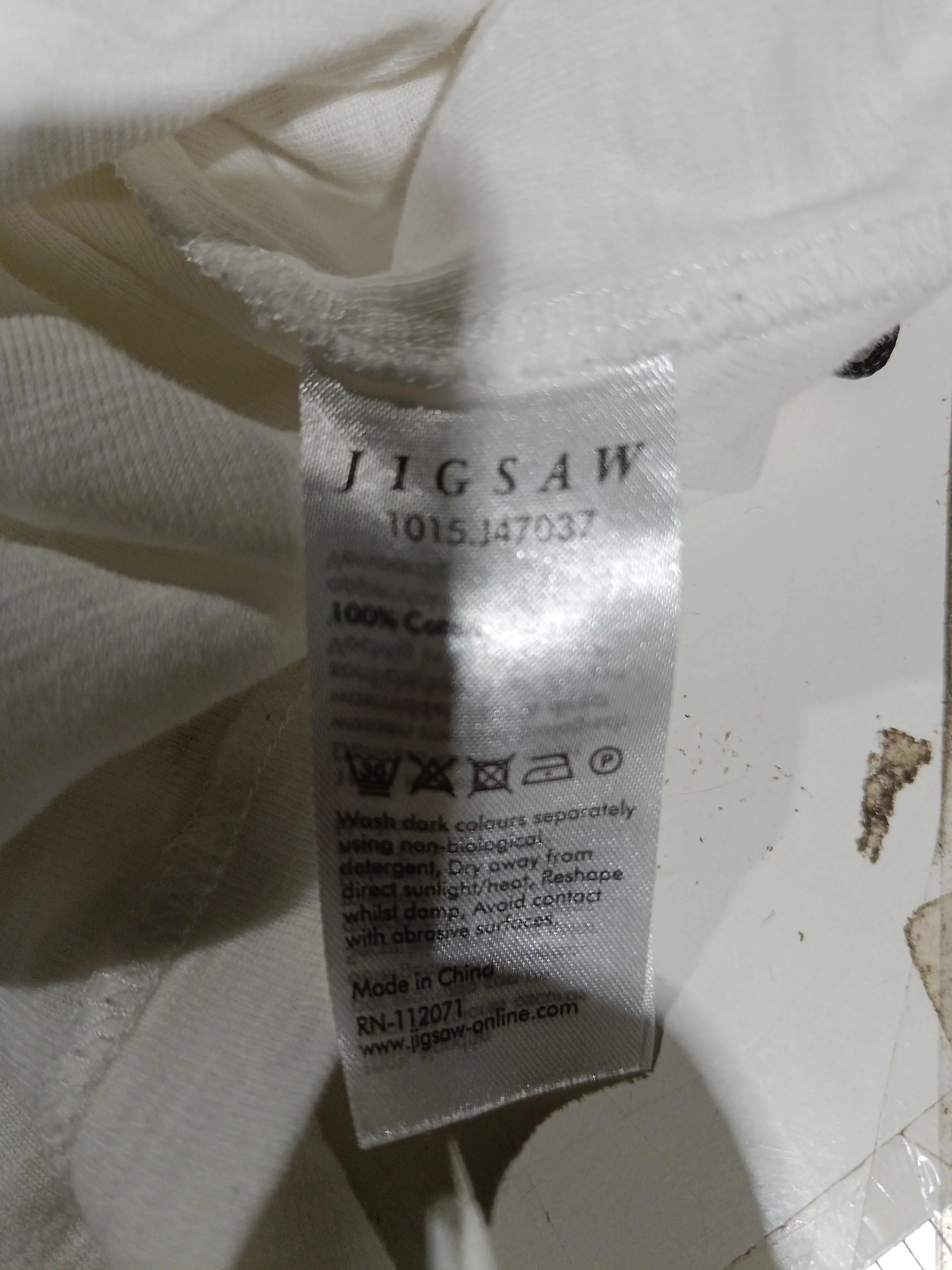 Jigsaw Men's T-Shirt M White 100% Cotton Basic - Image 7