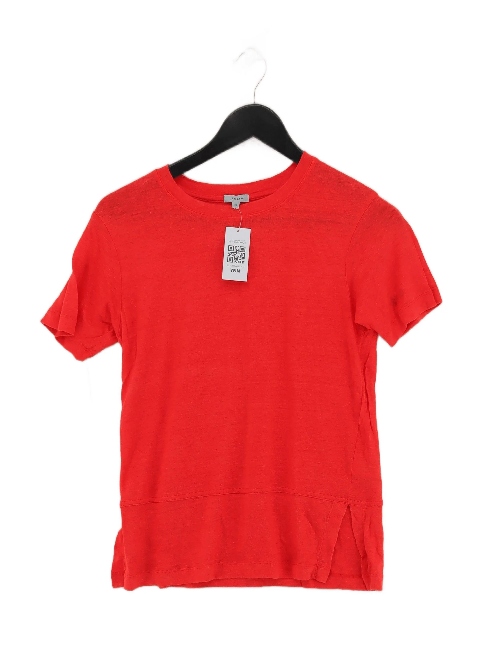 Jigsaw Men's T-Shirt XS Red 100% Linen Basic