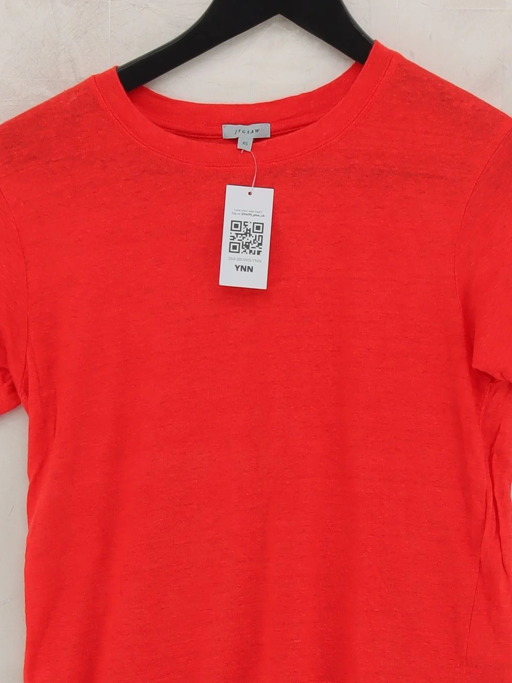 Jigsaw Men's T-Shirt XS Red 100% Linen Basic - Image 3