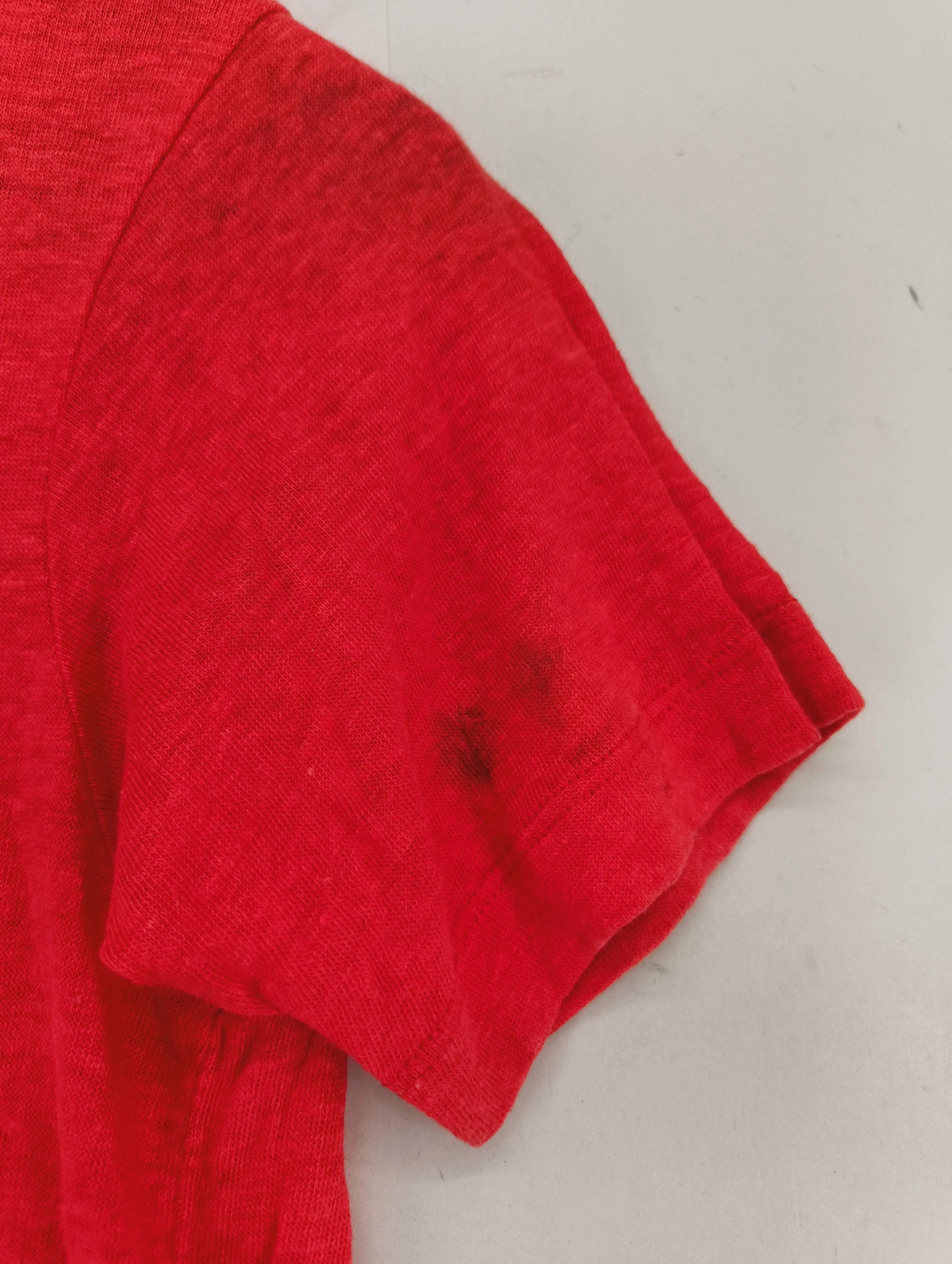 Jigsaw Men's T-Shirt XS Red 100% Linen Basic - Image 5