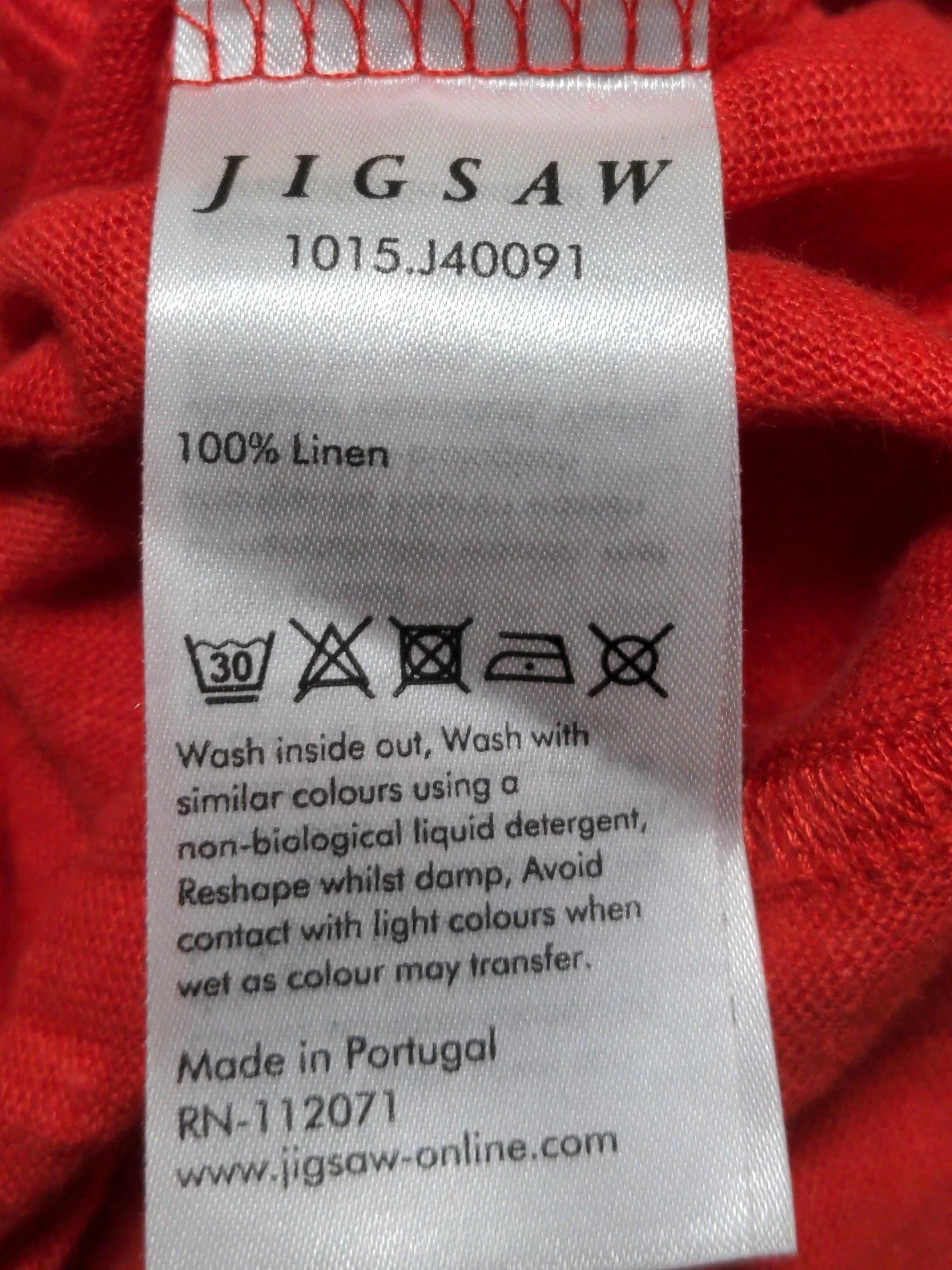 Jigsaw Men's T-Shirt XS Red 100% Linen Basic - Image 7