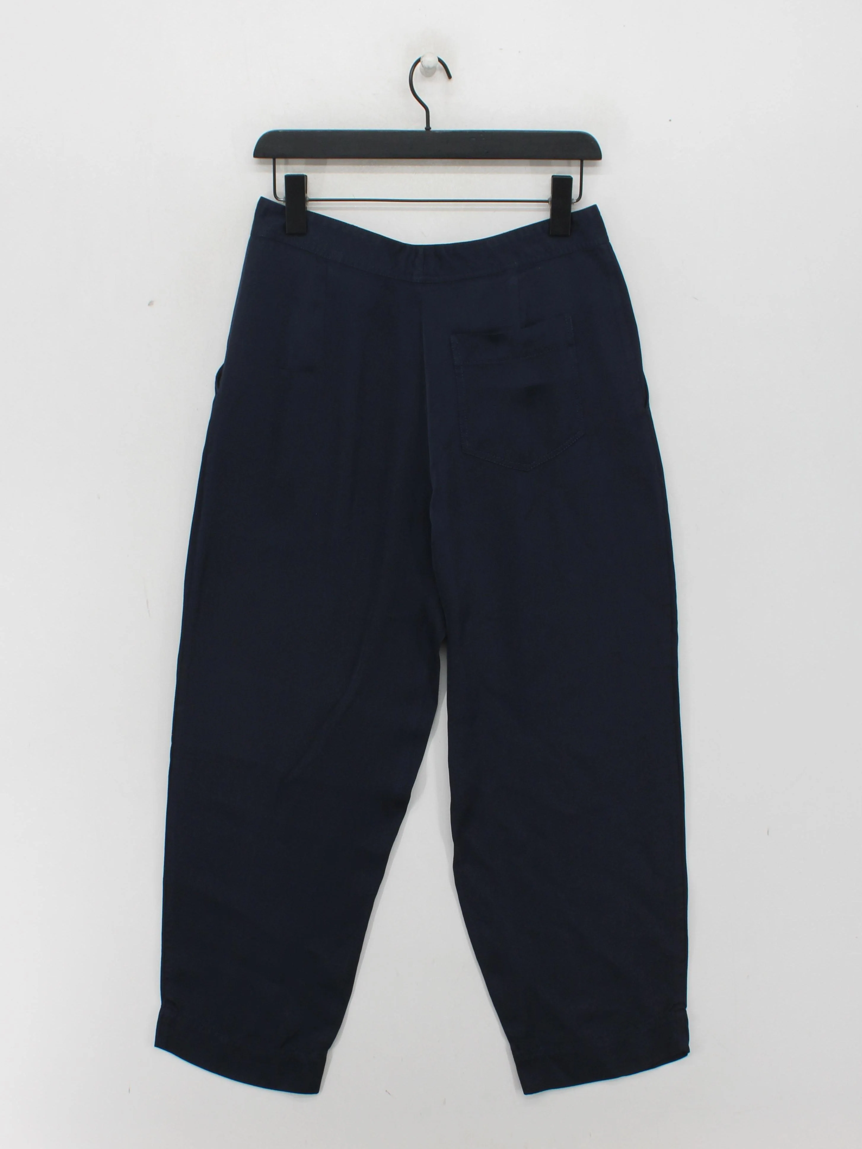 Jigsaw Men's Trousers M Blue Viscose with Cotton Wide-Leg Capri - Image 2