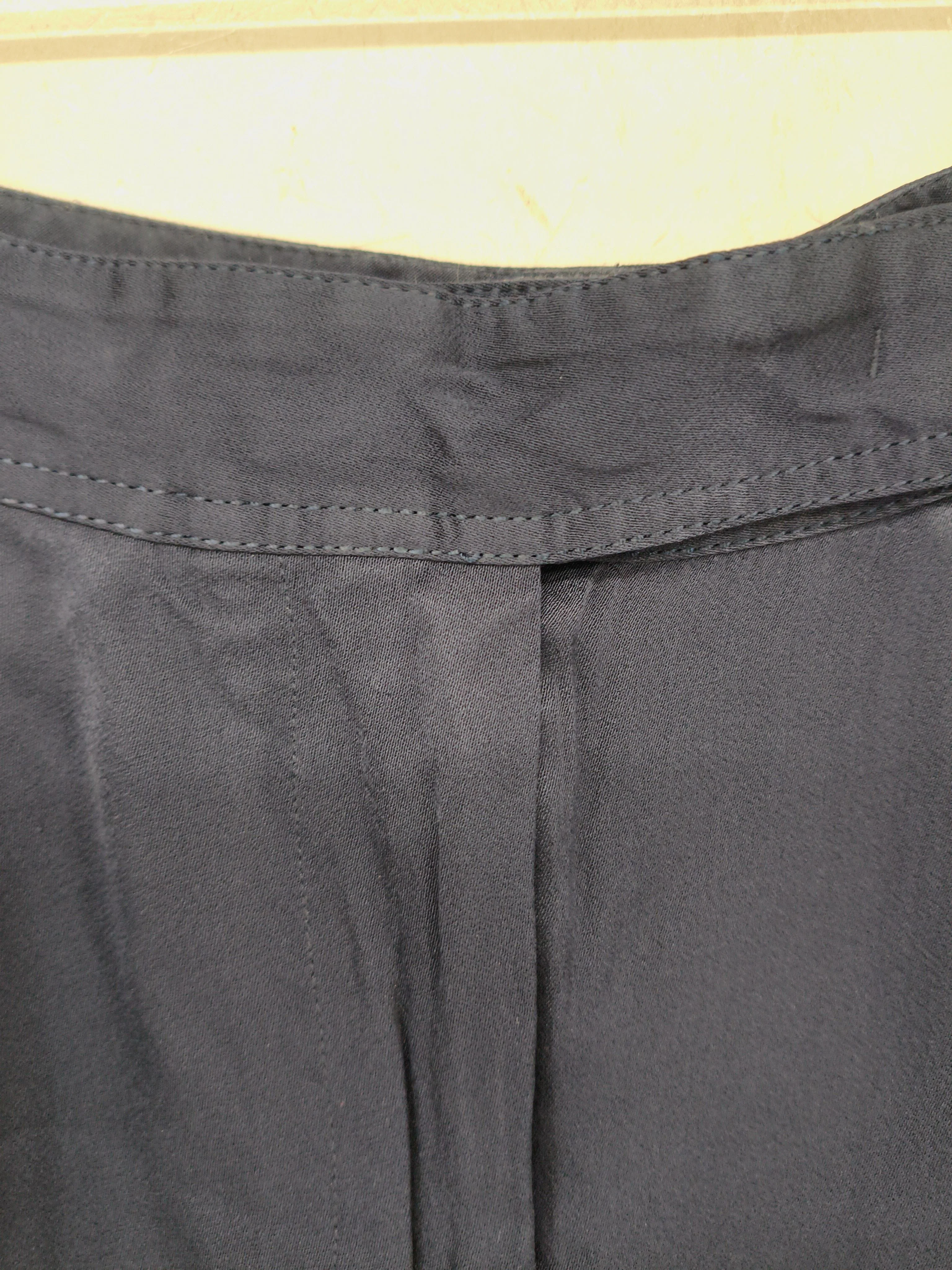 Jigsaw Men's Trousers M Blue Viscose with Cotton Wide-Leg Capri - Image 5