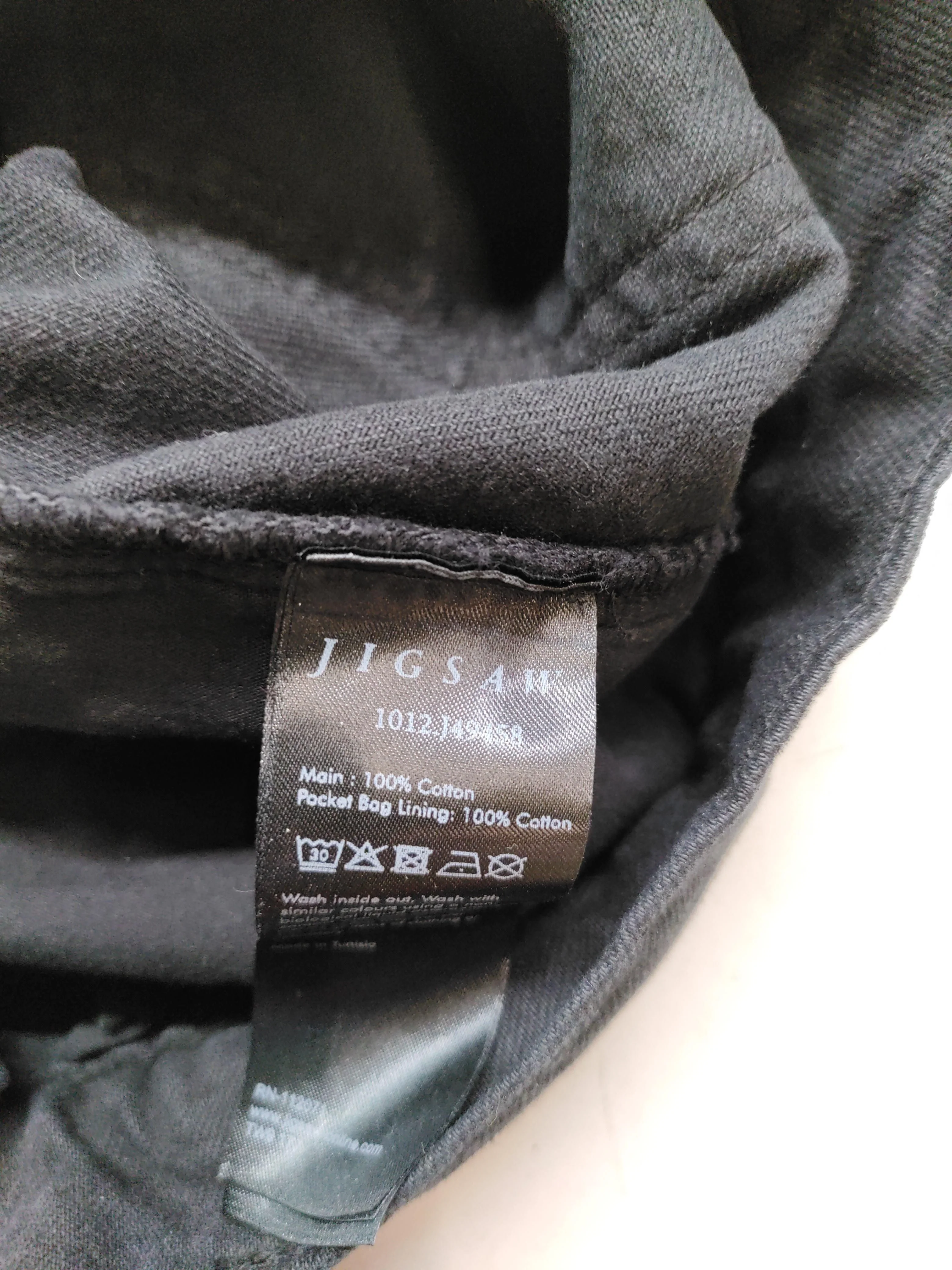 Jigsaw Men's Trousers W 28 in Black 100% Cotton Straight Chino - Image 7
