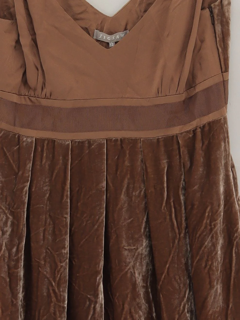 Jigsaw Mini Dress UK12 in Brown - Image 3