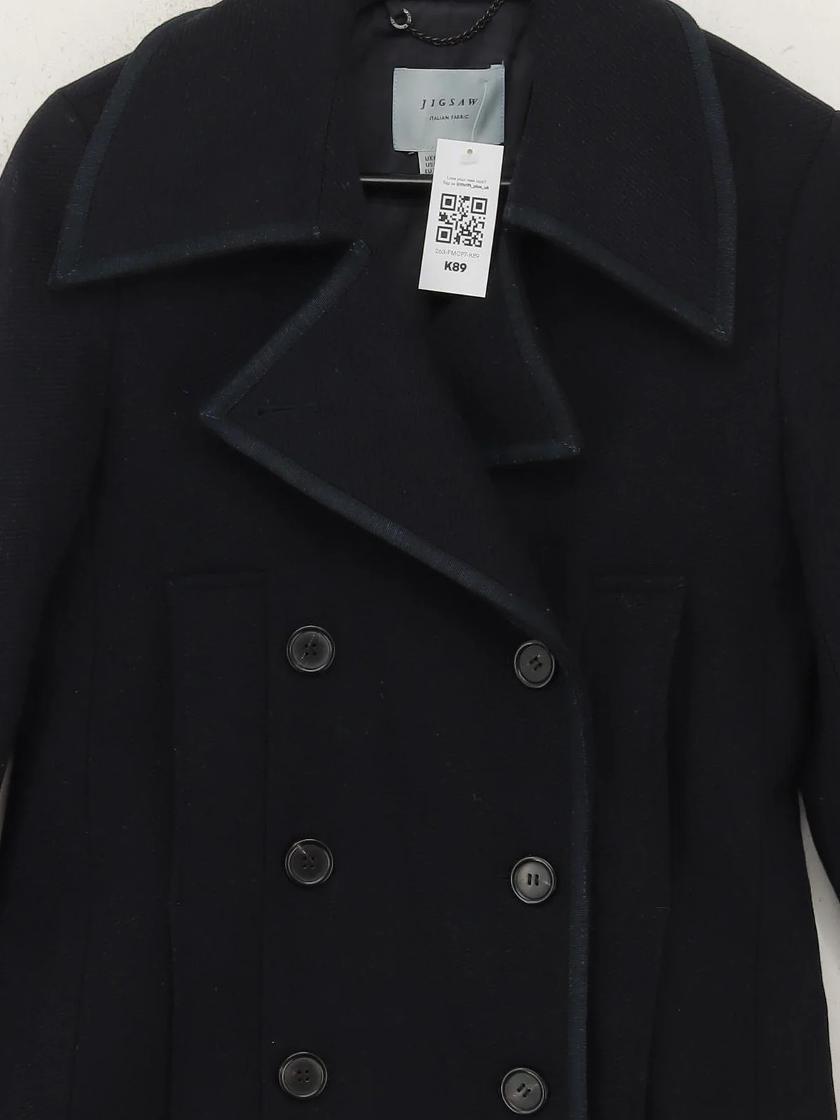 Jigsaw Overcoat jacket blue - Image 3