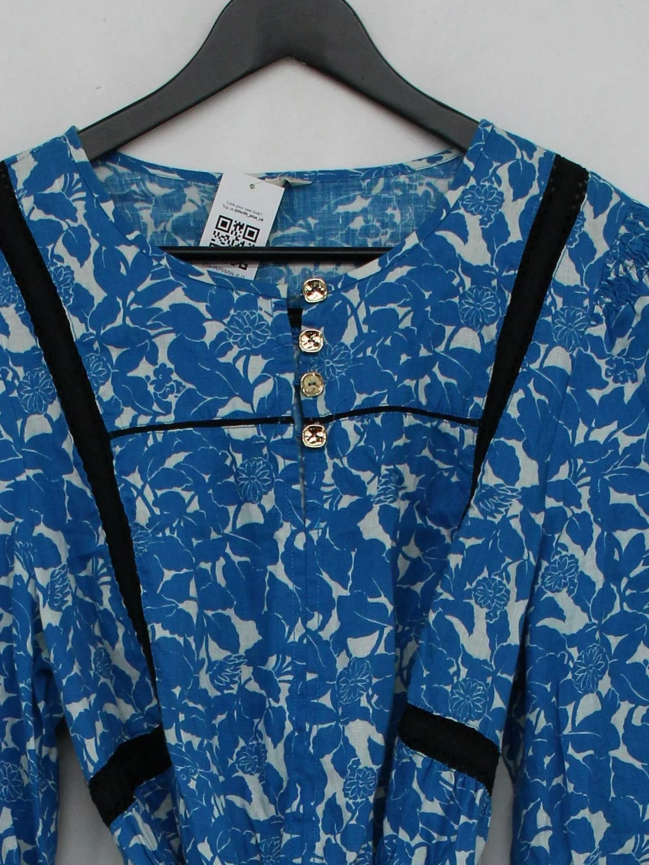 Jigsaw Shirt Maxi Dress in Blue - Image 3