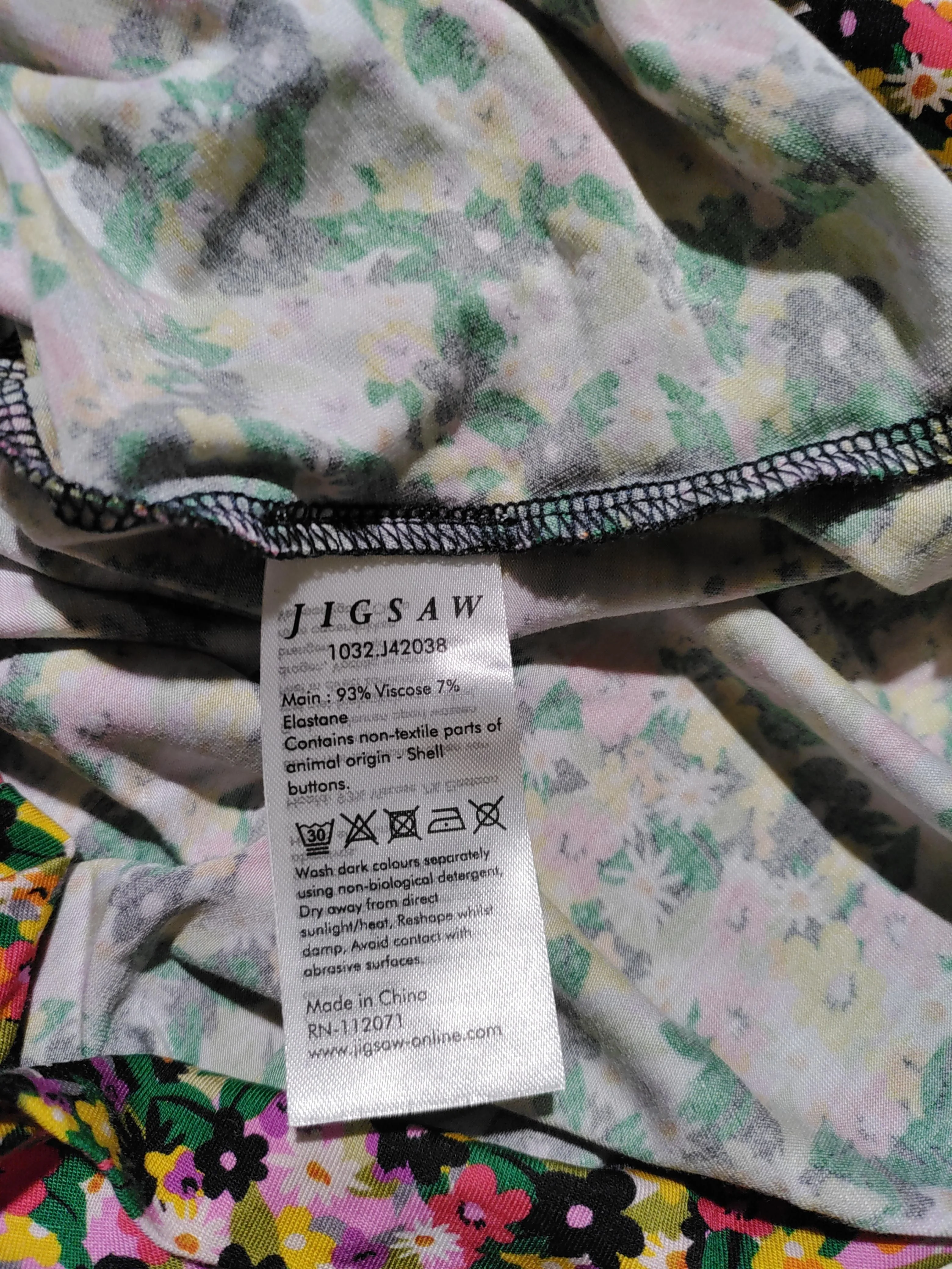 Jigsaw Shirt Midi Dress M in Multi - Image 6