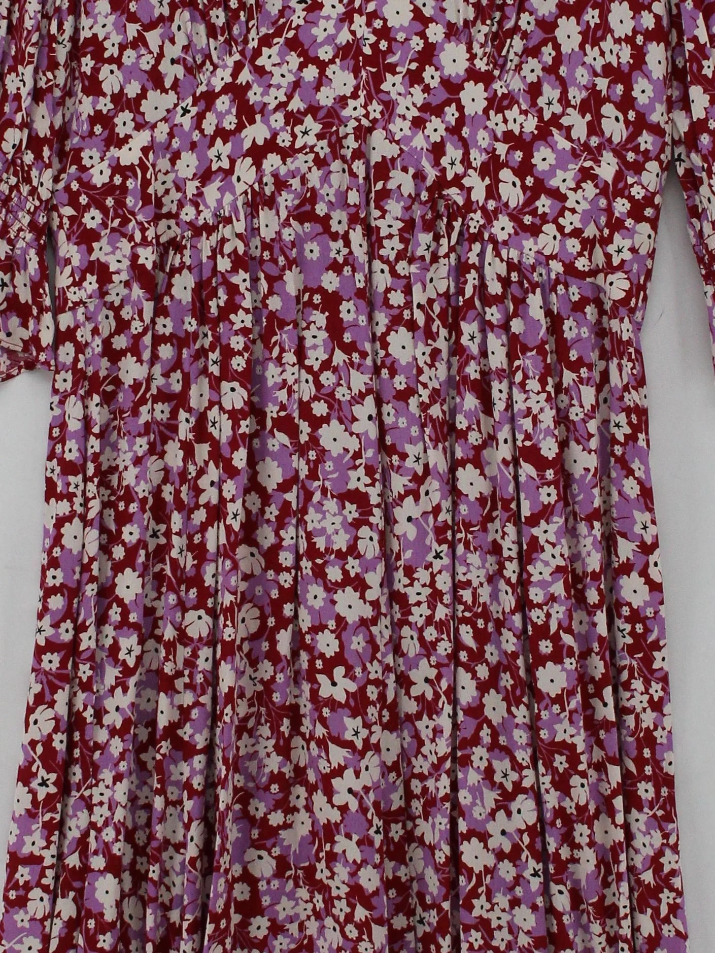 Jigsaw Shirt Midi Dress UK12 in Red - Image 3