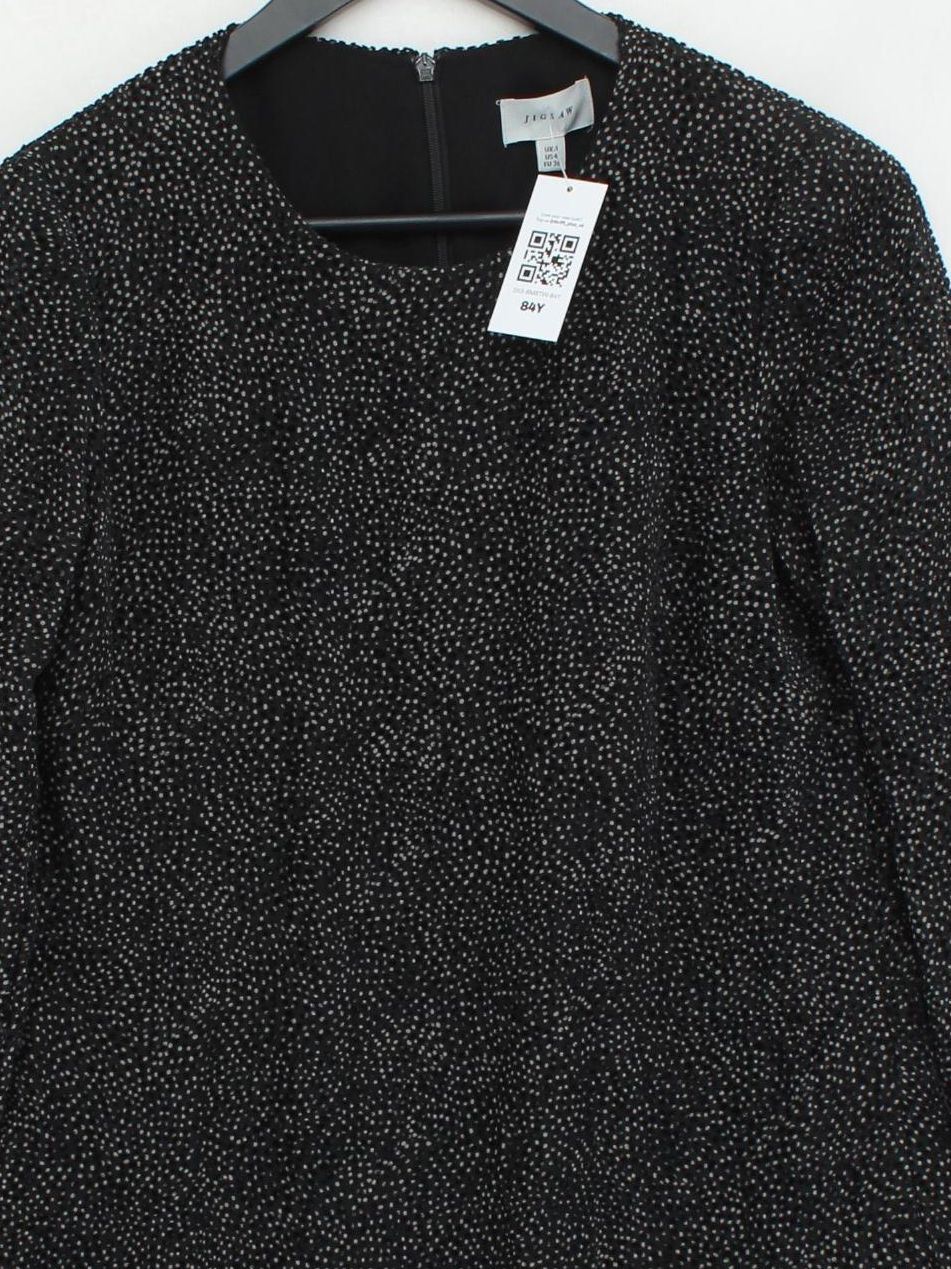 Jigsaw Shirt Mini Dress UK8 in Black - Image 3