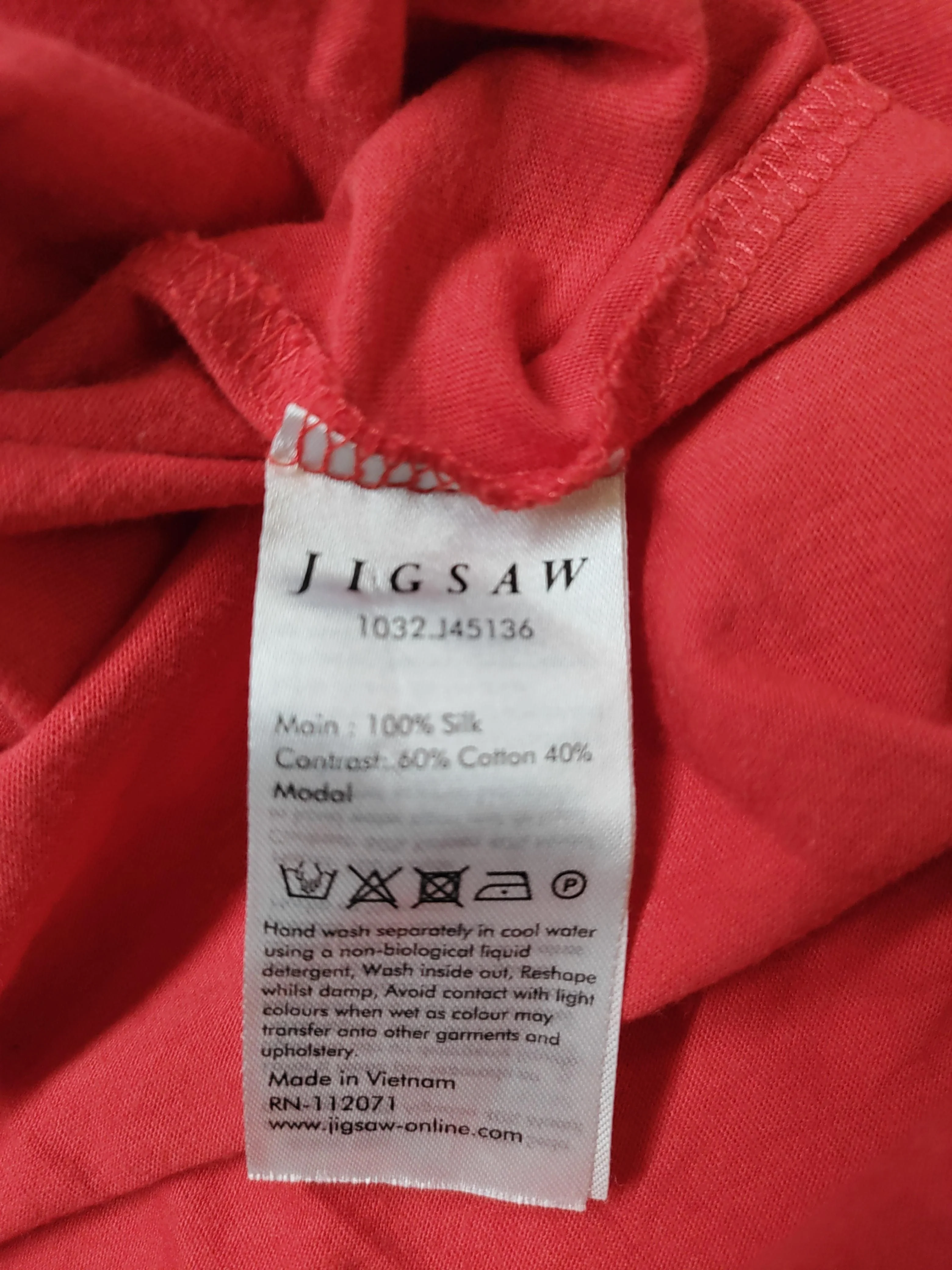 Jigsaw T-Shirt Midi Dress M in Red - Image 6