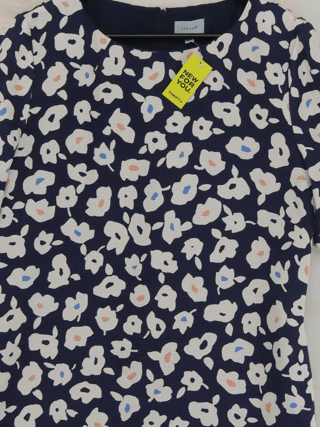 Jigsaw T-Shirt Mini Dress in Blue - Image 3