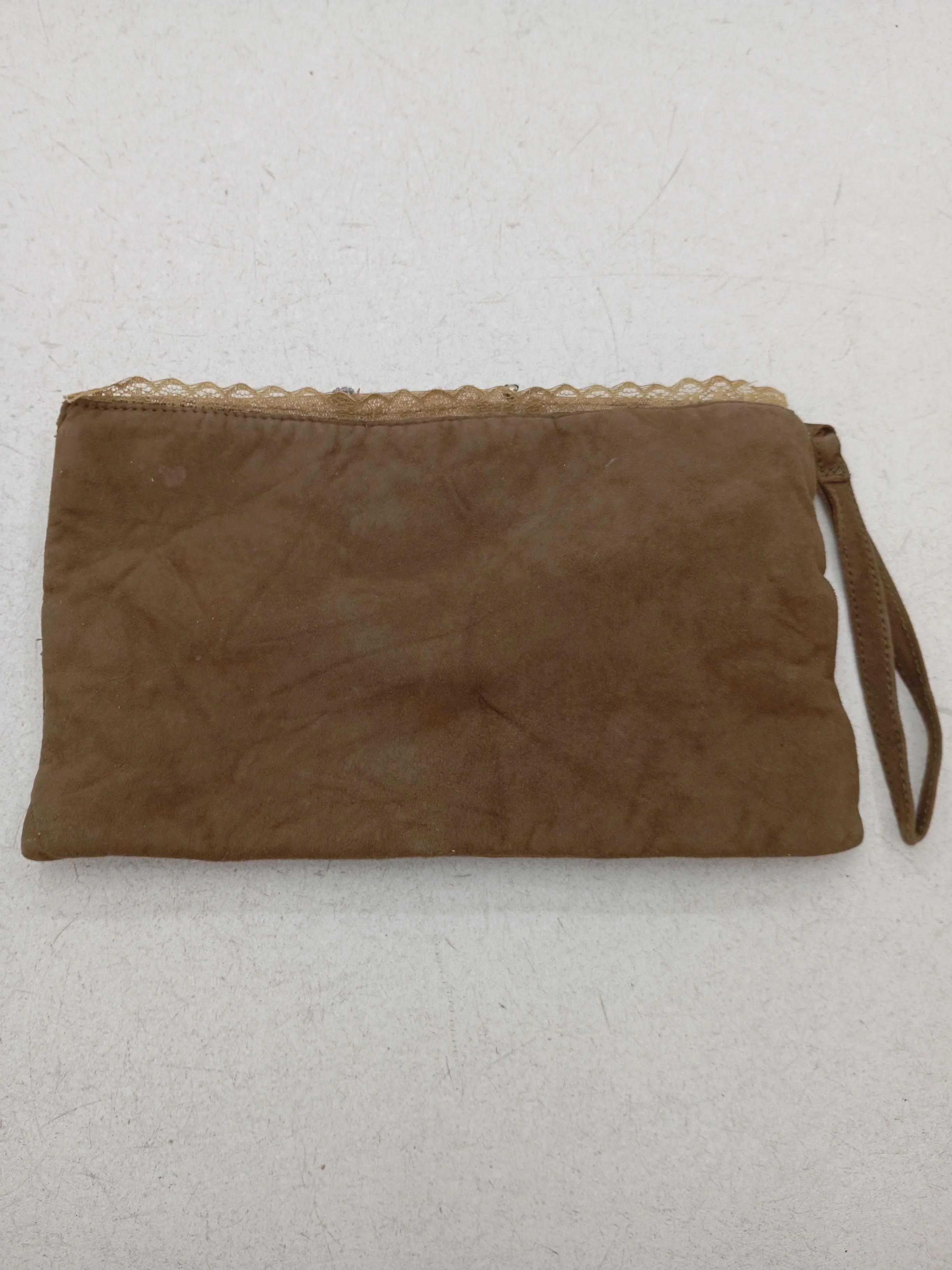 Jigsaw Women's Bag Brown Graphic 100% Suede Clutch - Image 2