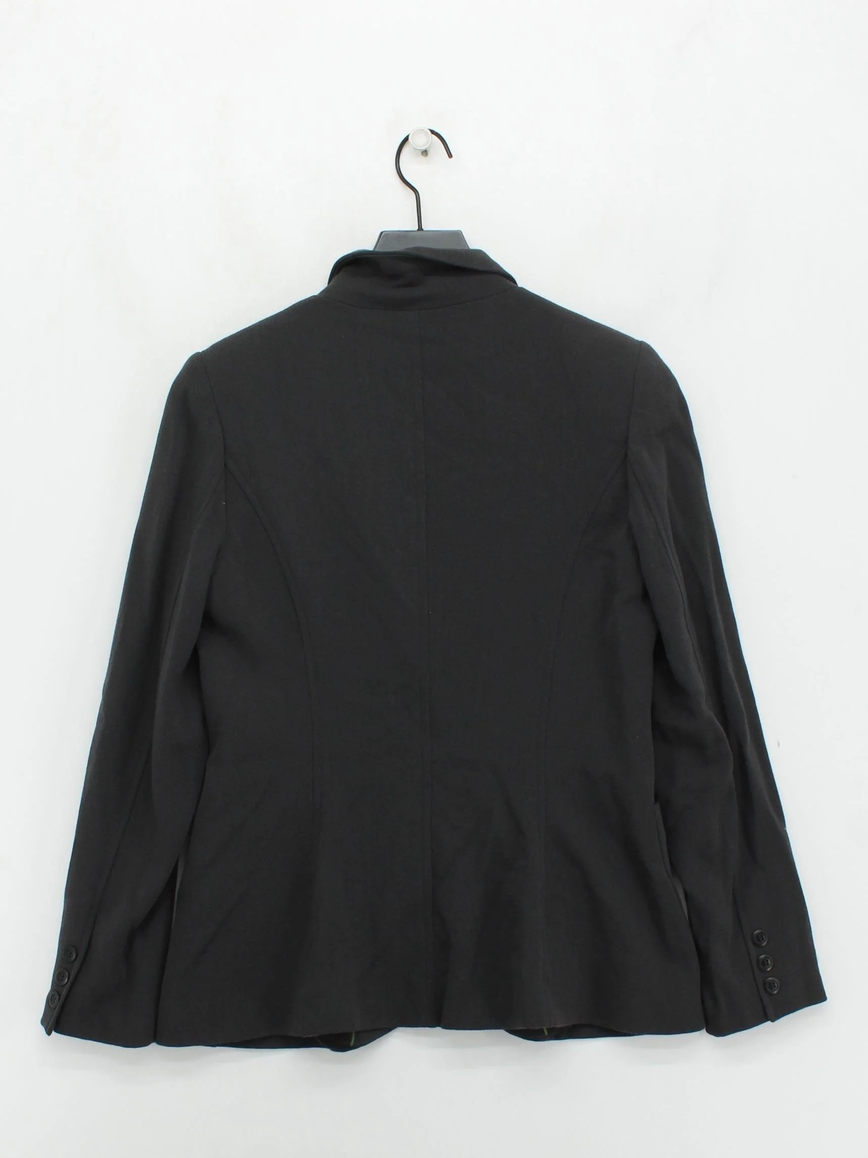 Jigsaw Women's Blazer UK 12 Black Wool with Polyester, Viscose Overcoat - Image 2